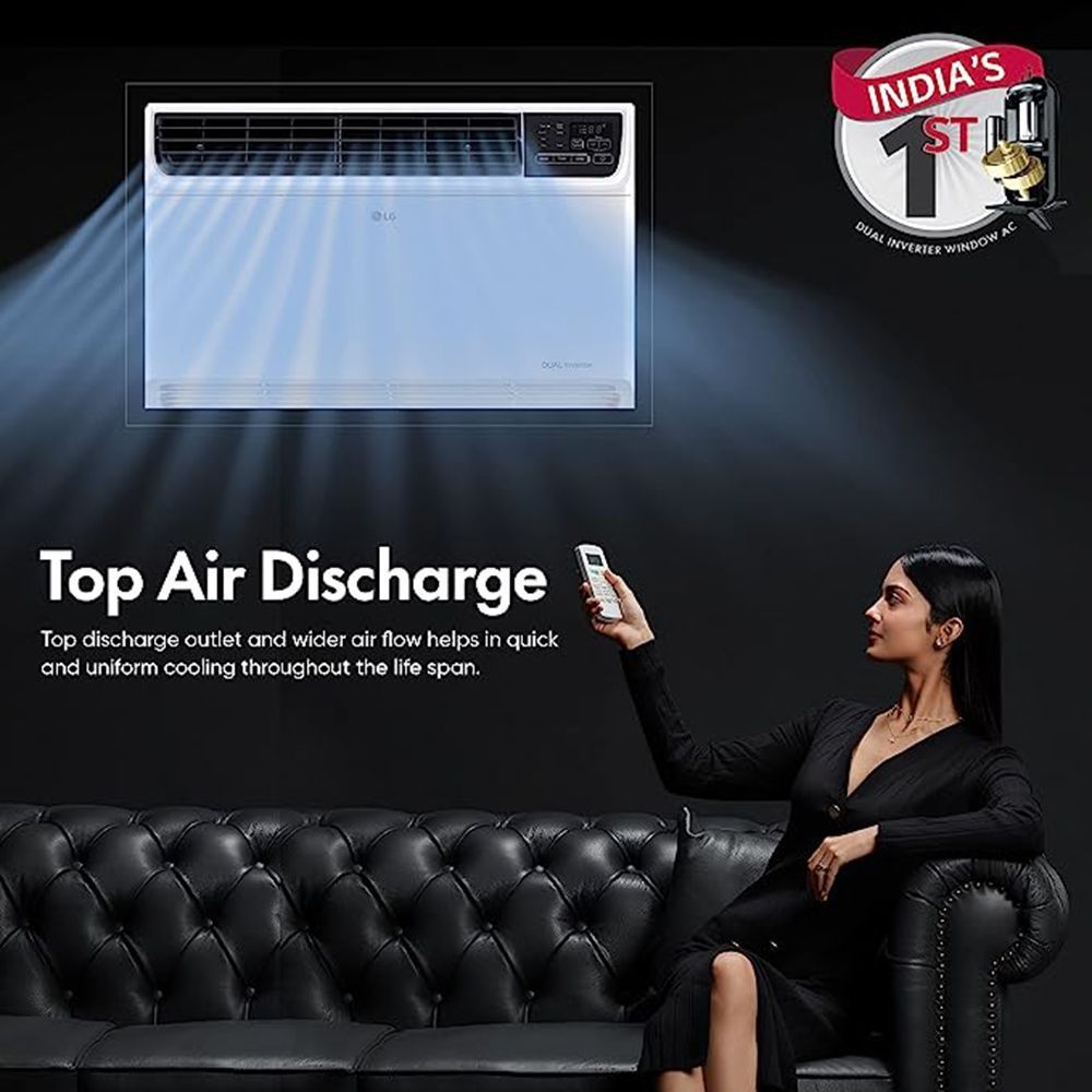 LG 4 in 1 Convertible 1.5 Ton 5 Star Dual Inverter Window AC with Smart Diagnosis System (Copper Condenser, RW-Q18WUZA) LG 4 in 1 Convertible 1.5 Ton 5 Star Dual Inverter Window AC with Smart Diagnosis System (Copper Condenser, RW-Q18WUZA)_17