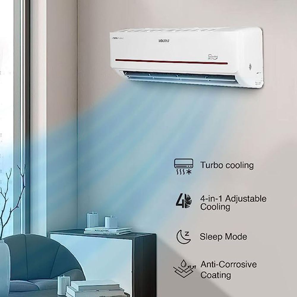 VOLTAS Vectra 4 in 1 Convertible 1.5 Ton 3 Star Inverter Split AC with Auto Clean Function (Copper Condenser, 183V Vectra Prism) VOLTAS Vectra 4 in 1 Convertible 1.5 Ton 3 Star Inverter Split AC with Auto Clean Function (Copper Condenser, 183V Vectra Prism)_10