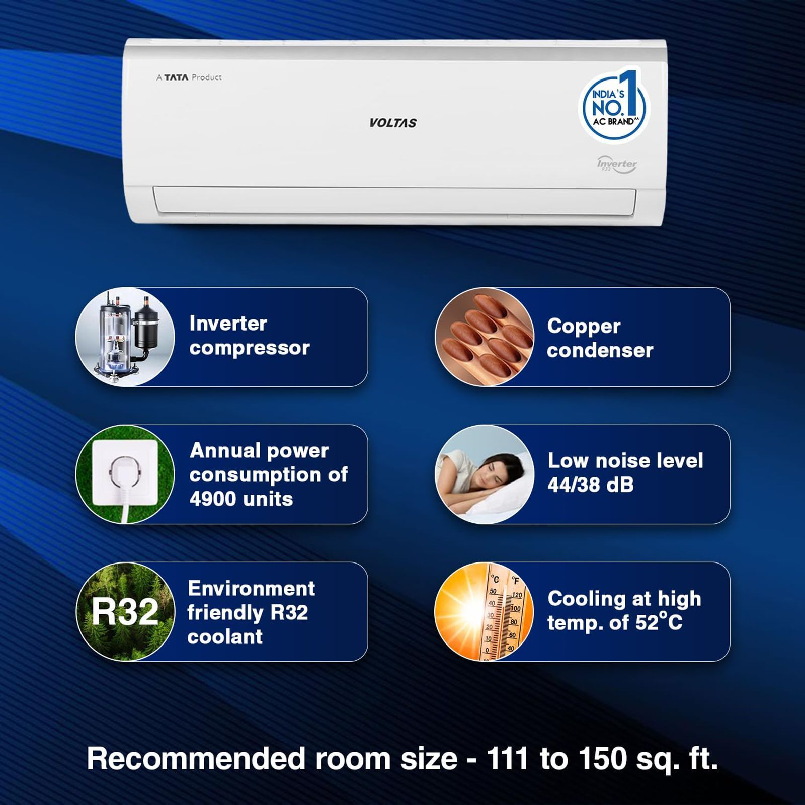 VOLTAS 185V Vectra Elite 4 in 1 Convertible 1.5 Ton 5 Star Inverter Split AC with Anti Dust Filter (Copper Condenser, 4503453)_14