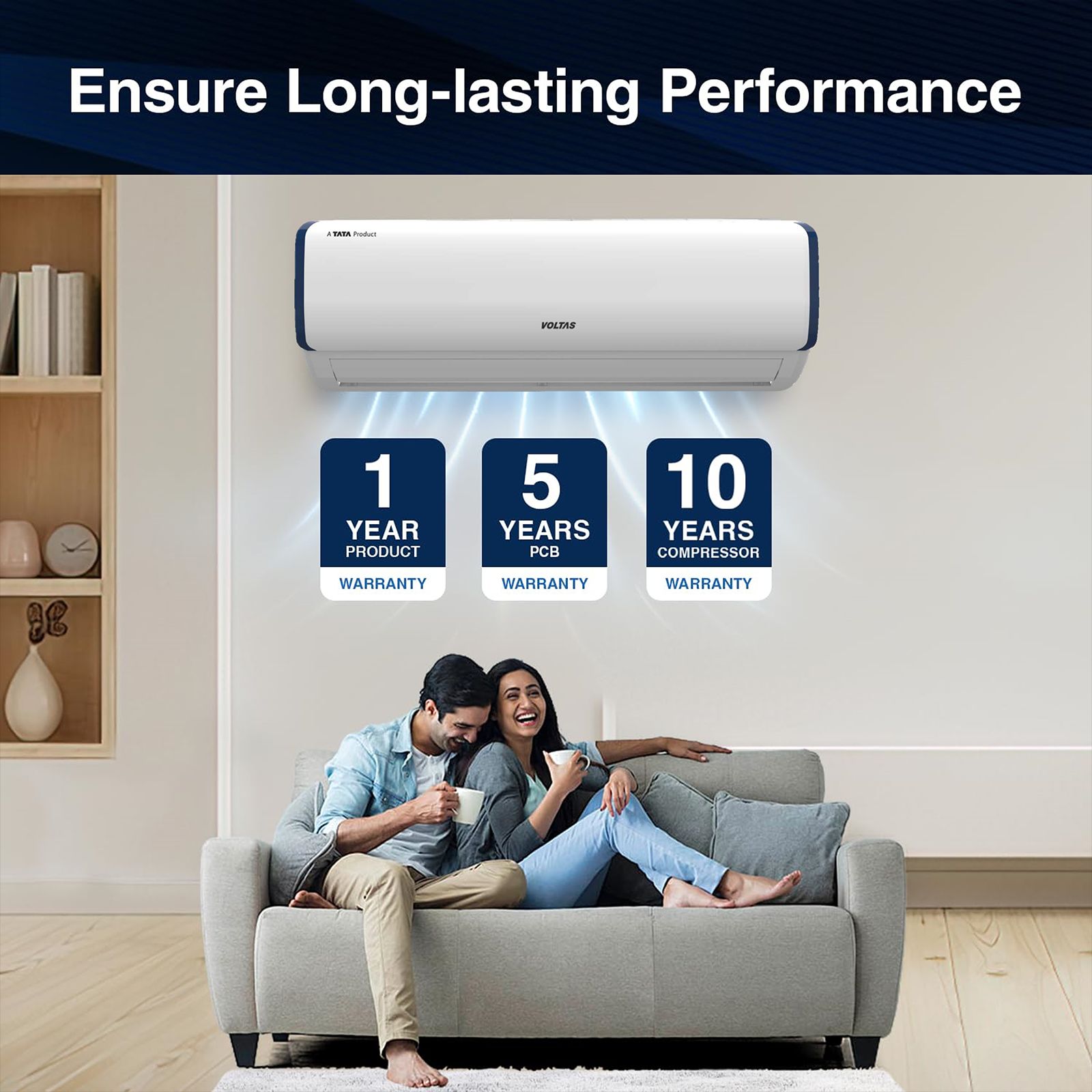 VOLTAS 123V Vectra Pearl Marvel 4 in 1 Convertible 1 Ton 3 Star Inverter Split AC with Auto Clean Function ( Copper Condenser, 4503567)_6