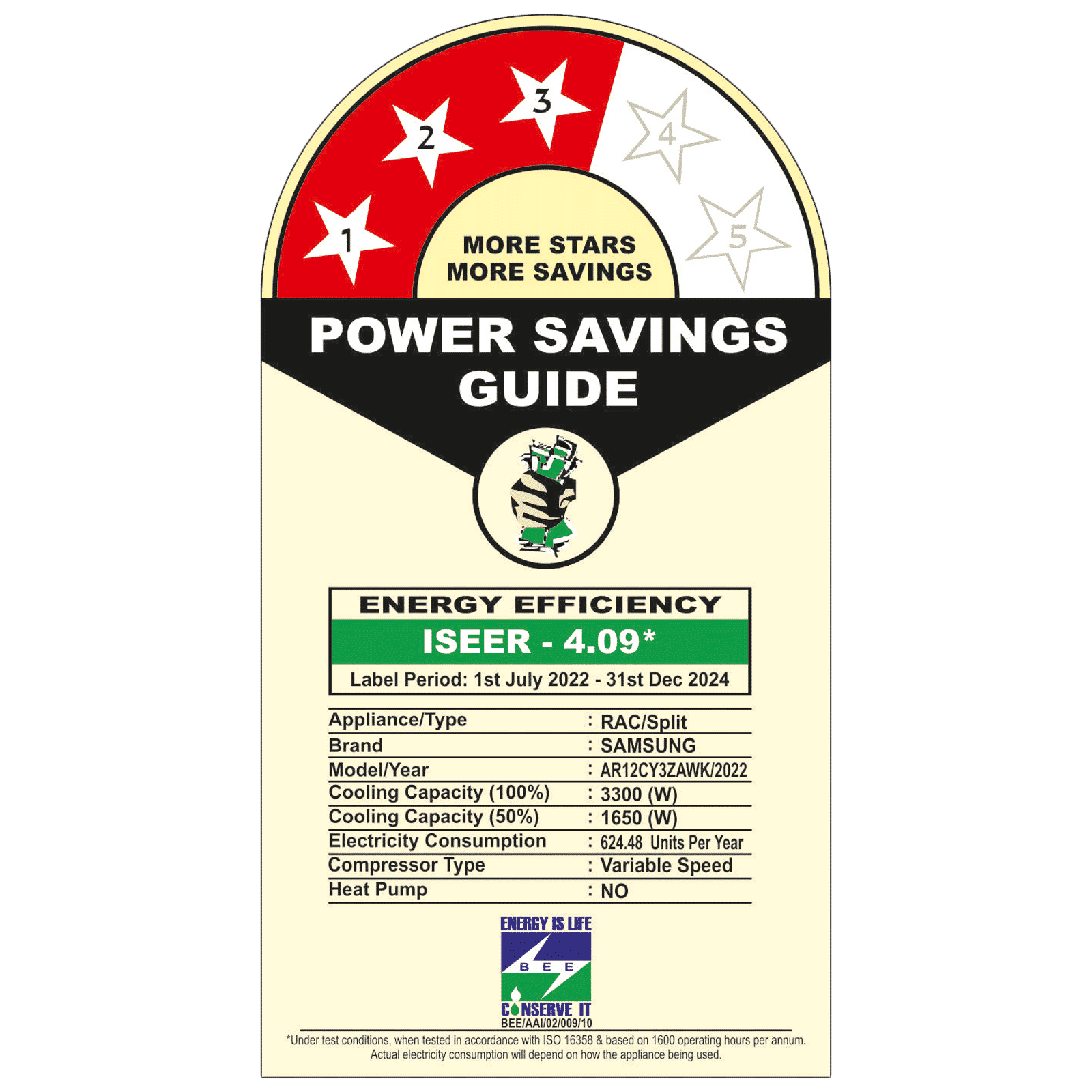 SAMSUNG 5 in 1 Convertible 1 Ton 3 Star Inverter Split AC with Durafin Ultra (Copper Condenser, AR12CY3ZAWK)_3