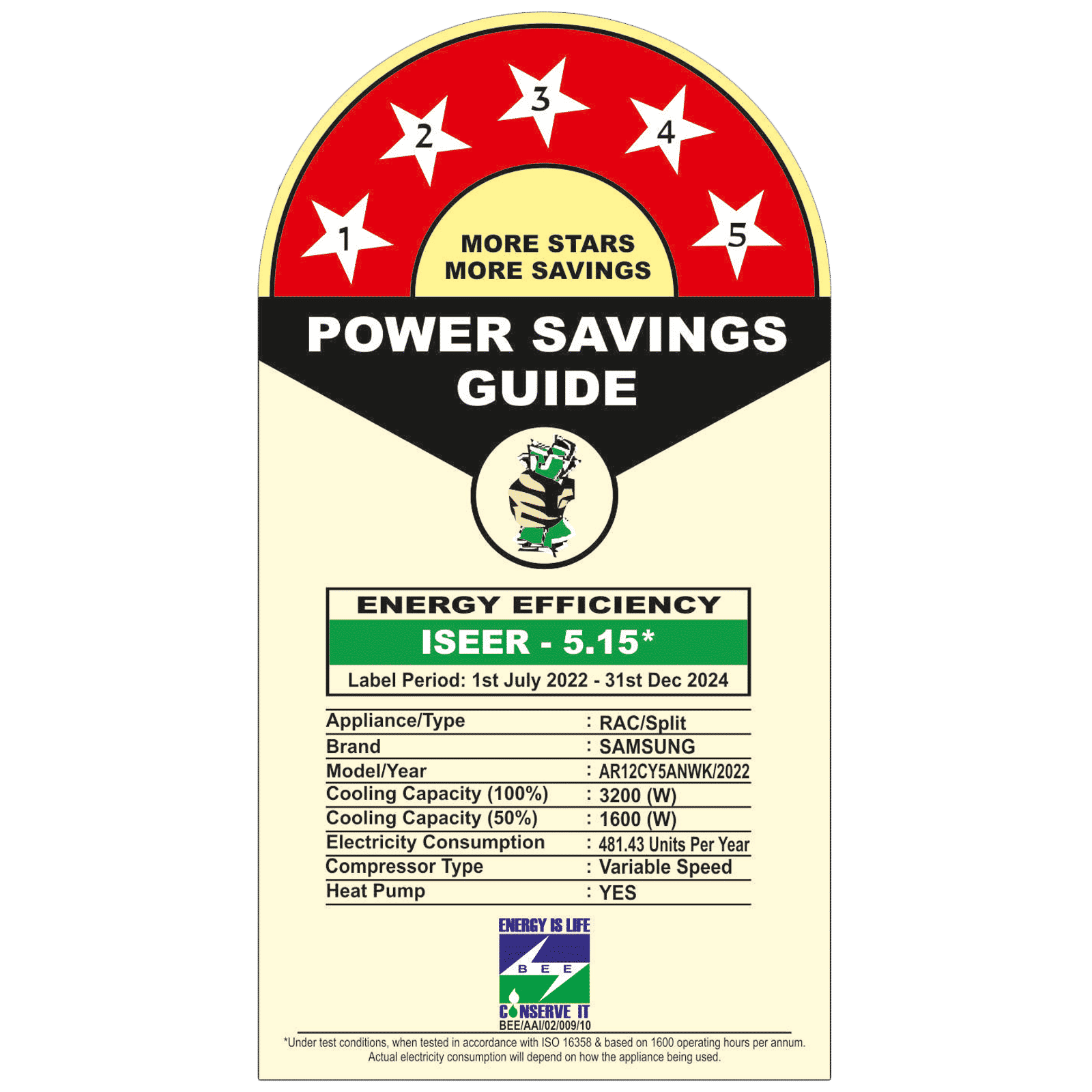 SAMSUNG WindFree 5 in 1 Convertible 1 Ton 5 Star Inverter Split AC with 4-Way Swing (Copper Condenser, AR12CY5ANWK)_3