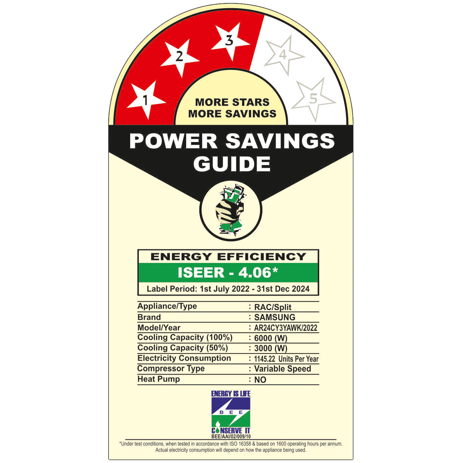 SAMSUNG 5 in 1 Convertible 2 Ton 3 Star Inverter Split Smart AC with 4-Way Swing (Copper Condenser, AR24CY3YAWK) SAMSUNG 5 in 1 Convertible 2 Ton 3 Star Inverter Split Smart AC with 4-Way Swing (Copper Condenser, AR24CY3YAWK)_3