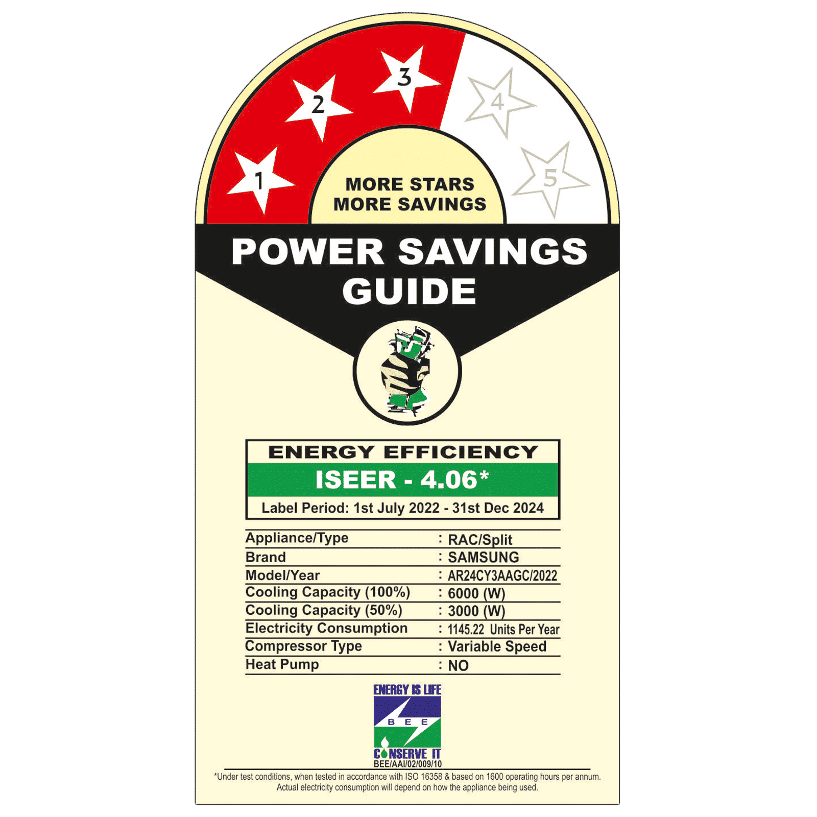 SAMSUNG WindFree 5 in 1 Convertible 2 Ton 3 Star Inverter Split AC with 4-Way Swing ( Copper Condenser, AR24CY3AAGC) SAMSUNG WindFree 5 in 1 Convertible 2 Ton 3 Star Inverter Split AC with 4-Way Swing ( Copper Condenser, AR24CY3AAGC)_3