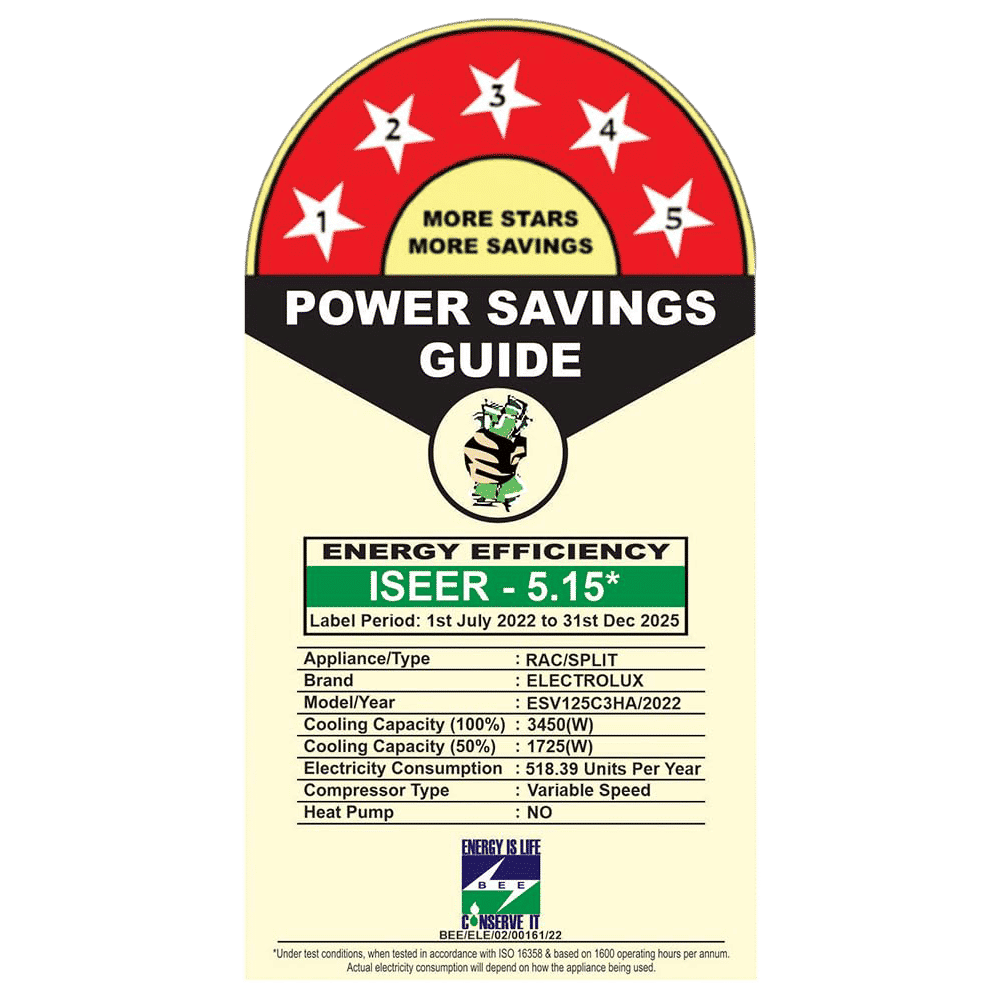 Electrolux UltimateHome 500 Convertible 1 Ton 5 Star Inverter Split AC with 360 Degree Cooling (Copper Condenser, ESV125C3HA)_3