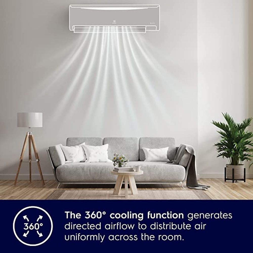 Electrolux UltimateHome 300 Convertible 1.5 Ton 3 Star Inverter Split AC with 360 Degree Cooling (Copper Condenser, ESV183C2UA) Electrolux UltimateHome 300 Convertible 1.5 Ton 3 Star Inverter Split AC with 360 Degree Cooling (Copper Condenser, ESV183C2UA)_11