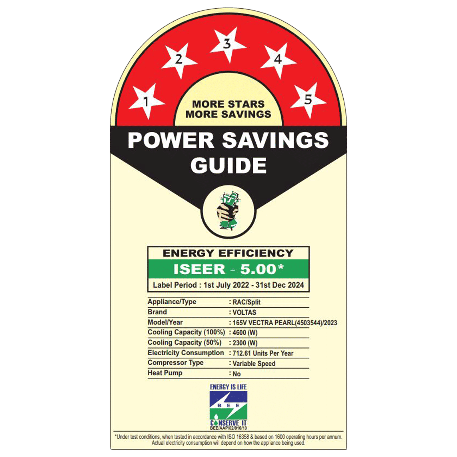 VOLTAS 165V Vectra Pearl 4 in 1 Convertible 1.3 Ton 5 Star Inverter Split AC with Anti Dust Filter (Copper Condenser, 4503544)_2