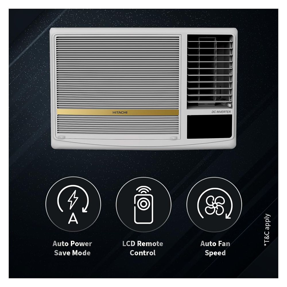 HITACHI Shizuka 1.5 Ton 5 Star Inverter Window AC ( Copper Condenser, Anti Dust Filter, RAW518HGEOZ1)_12