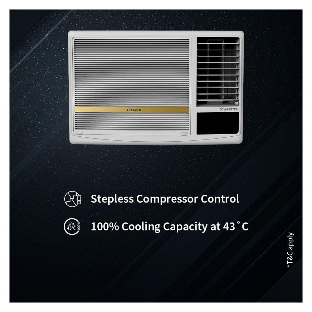 HITACHI Shizuka 1.5 Ton 5 Star Inverter Window AC ( Copper Condenser, Anti Dust Filter, RAW518HGEOZ1)_10