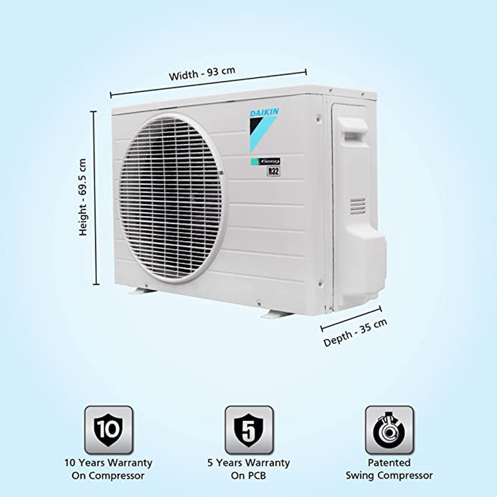 DAIKIN 1.5 Ton 5 Star Inverter Split AC (Copper Condenser, PM 2.5 Filter, FTKF50U) DAIKIN 1.5 Ton 5 Star Inverter Split AC (Copper Condenser, PM 2.5 Filter, FTKF50U)_3