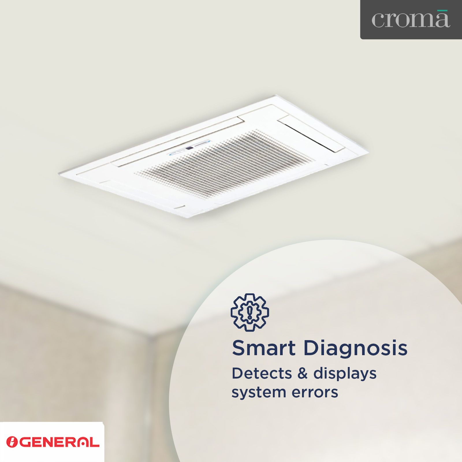 O GENERAL 4.1 Ton Cassette Split AC (Copper Condenser, Anti Dust Filter, AUG54FUAS)_7