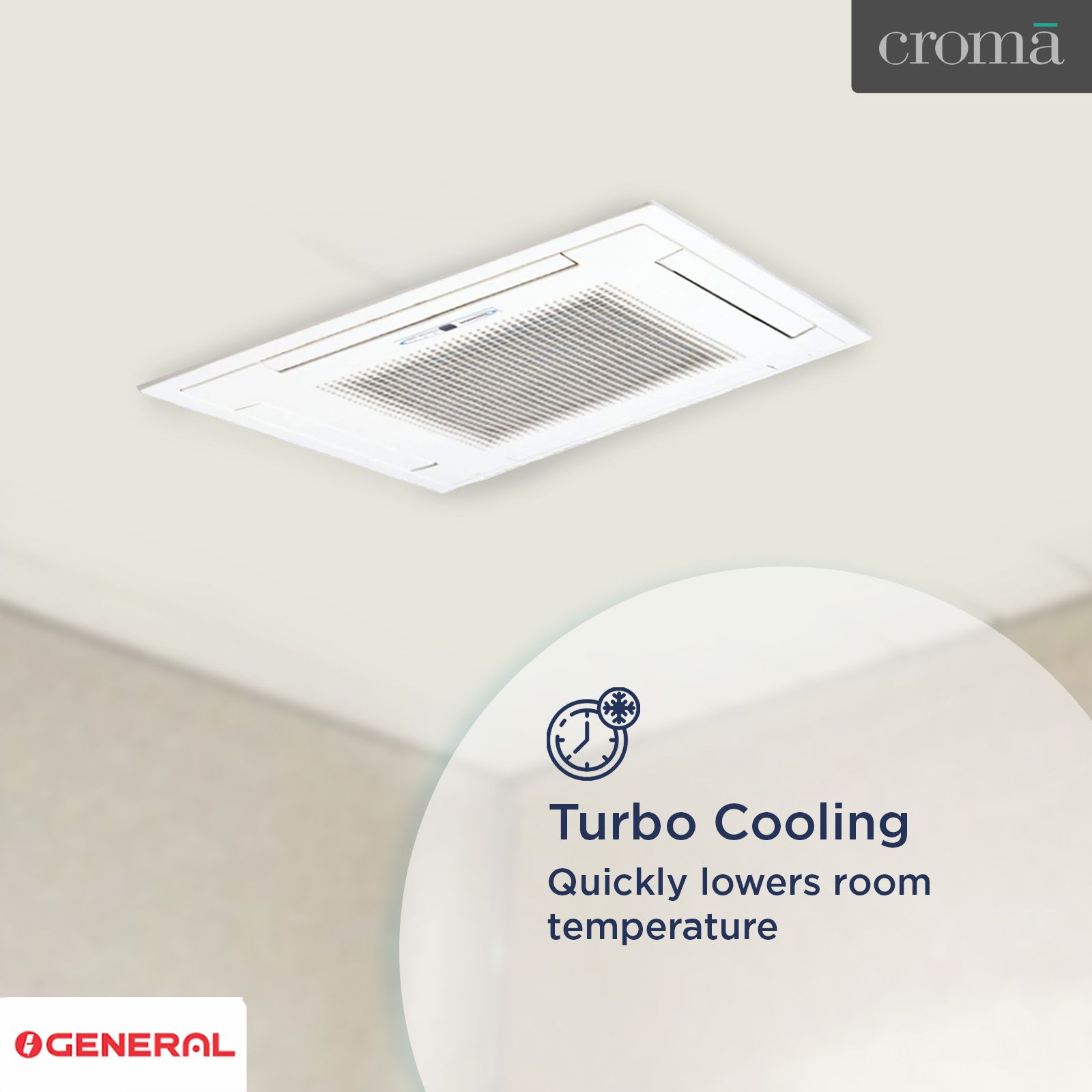 O GENERAL 4.1 Ton Cassette Split AC (Copper Condenser, Anti Dust Filter, AUG54FUAS)_4