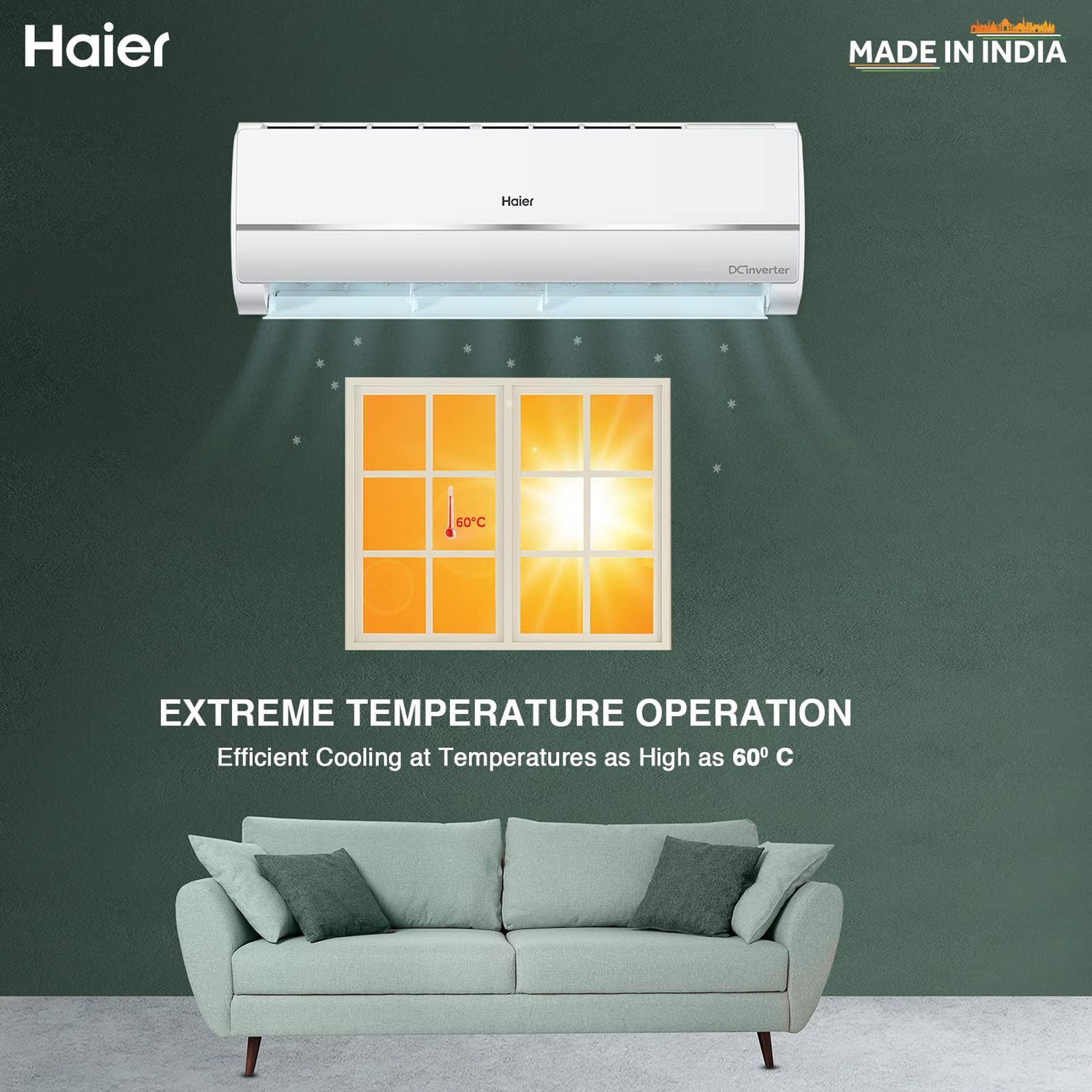 Haier Victory 5 in 1 Convertible 1 Ton 3 Star Triple Inverter Split AC with Frost Self Clean Technology (Copper Condenser, HSU11V-TMS3BE-INV)_7