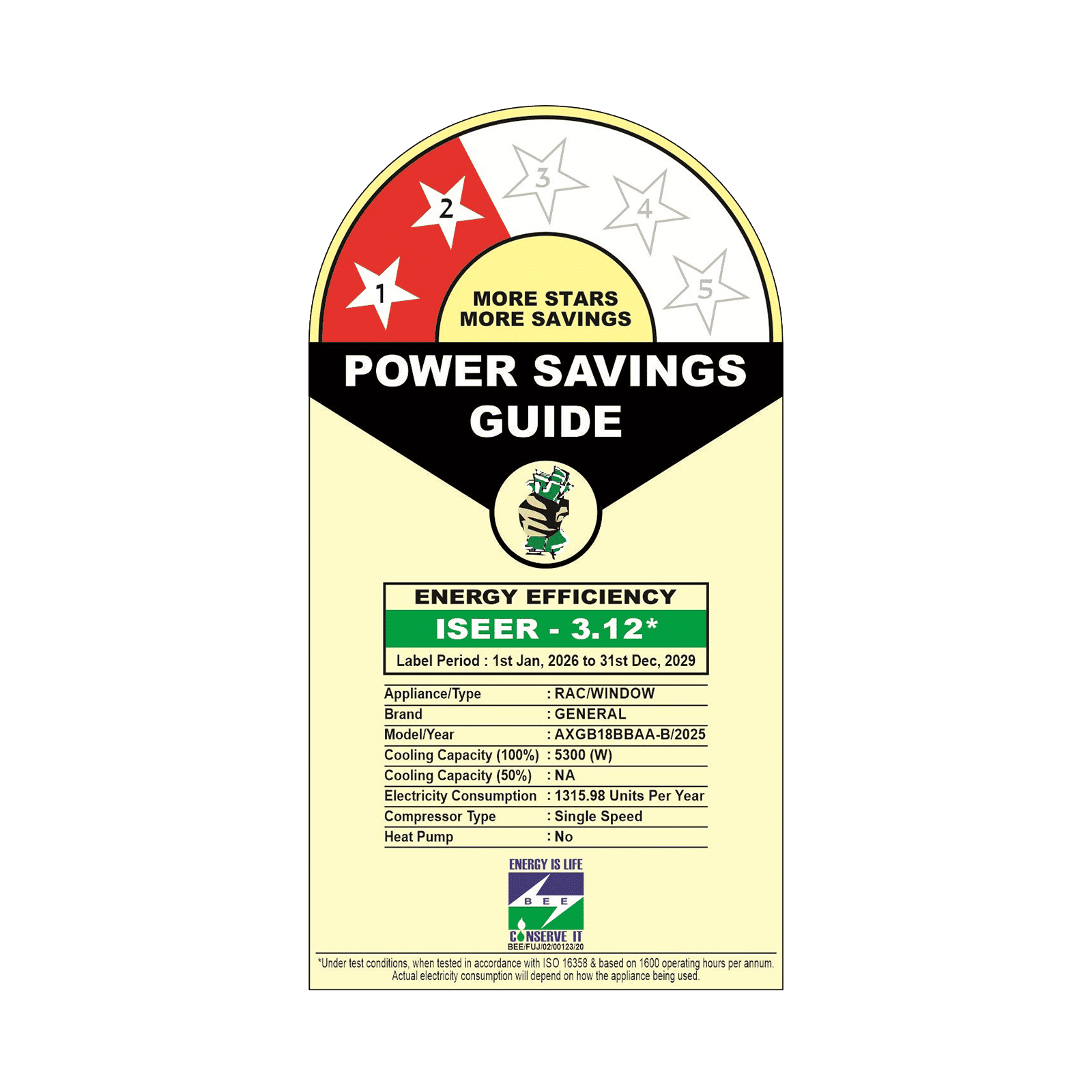 O GENERAL 1.5 Ton 2 Star Non inverter Window AC (Copper Condenser, Cathin Filter, AXGB18BBAA-B) O GENERAL 1.5 Ton 2 Star Non inverter Window AC (Copper Condenser, Cathin Filter, AXGB18BBAA-B)_2