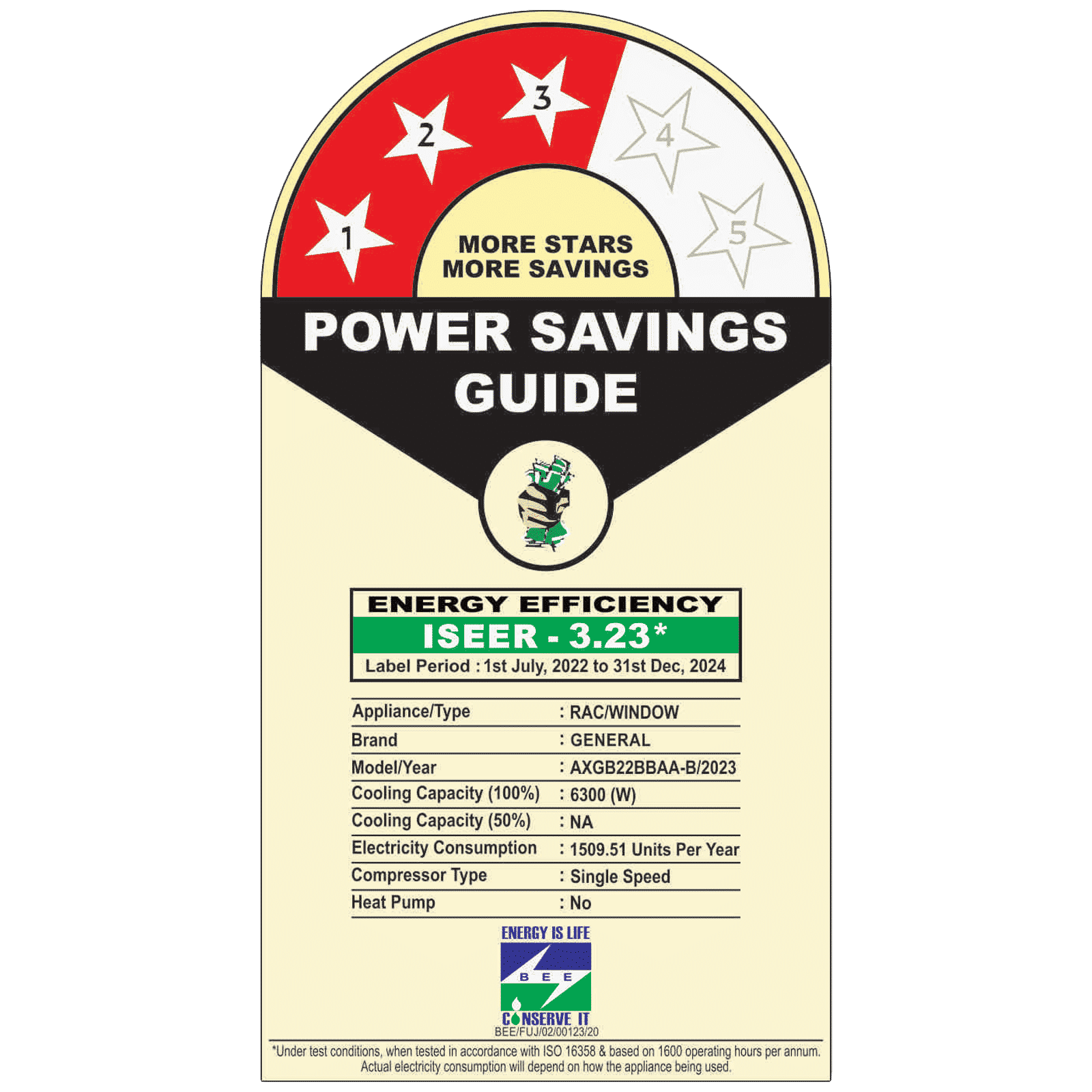 O GENERAL 1.8 Ton 3 Star Non Inverter Window AC (Copper Condenser, AXGB22BBAA-B)_3