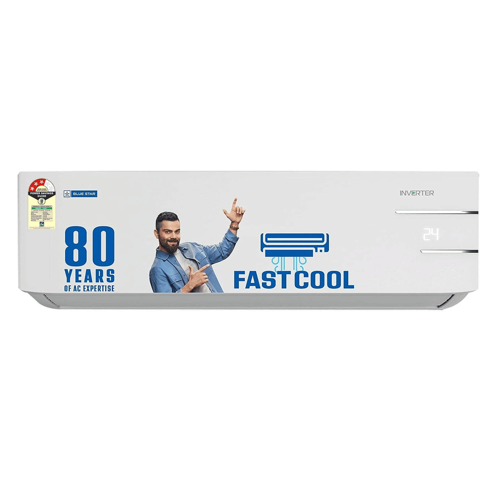 Blue Star Y Series 5 in 1 Convertible 1.2 Ton 3 Star Inverter Split AC with Turbo Cool (Copper Condenser, IC315YNU)_1