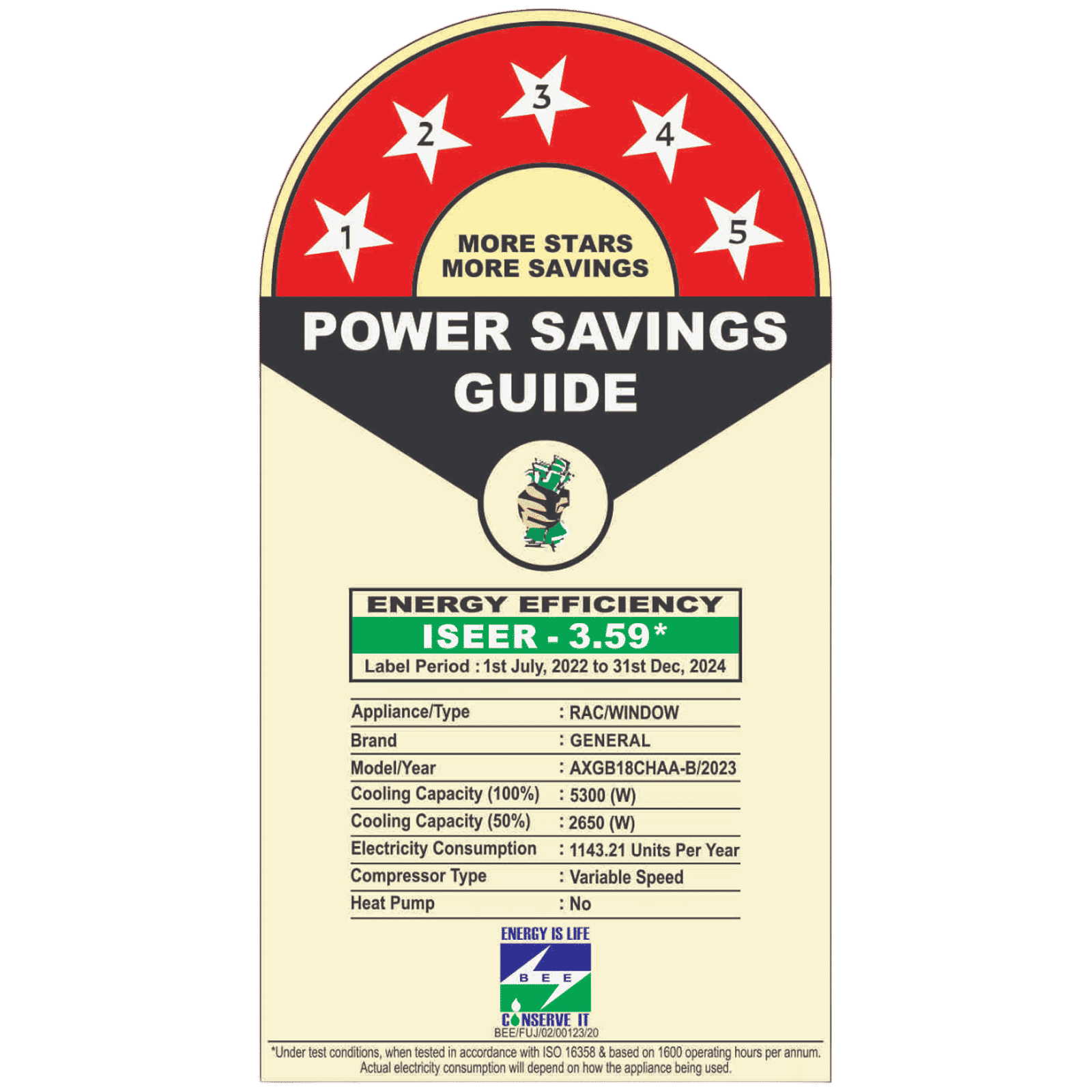 O GENERAL 1.5 Ton 5 Star Window AC (Copper Condenser, Anti Bacterial Filter, AXGB18CHAA-B) O GENERAL 1.5 Ton 5 Star Window AC (Copper Condenser, Anti Bacterial Filter, AXGB18CHAA-B)_3