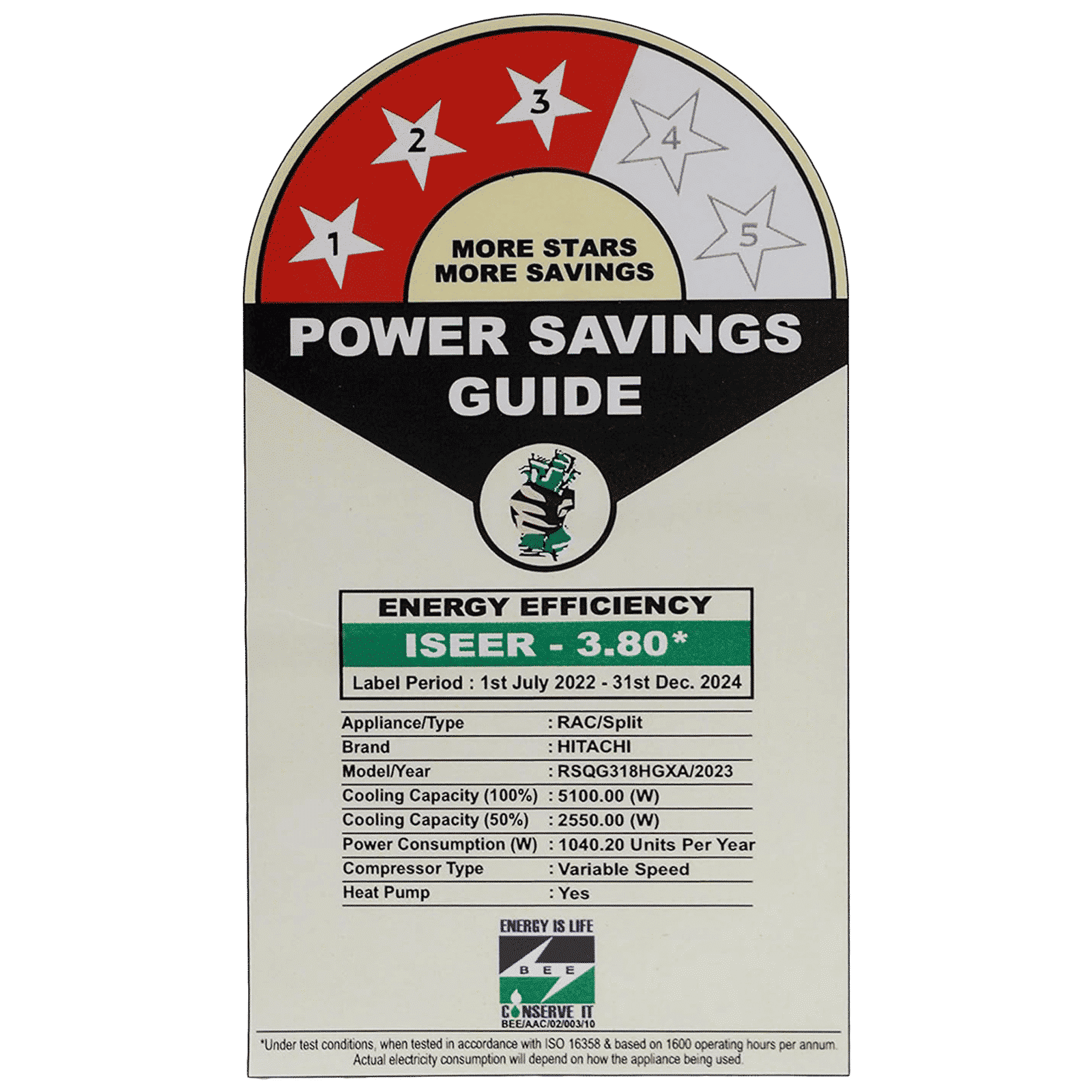 HITACHI Shizen 3100S HP 1.5 Ton 3 Star Hot and Cold Split AC (Copper Condenser, Dust Filter, RSQG318HGXA)_3