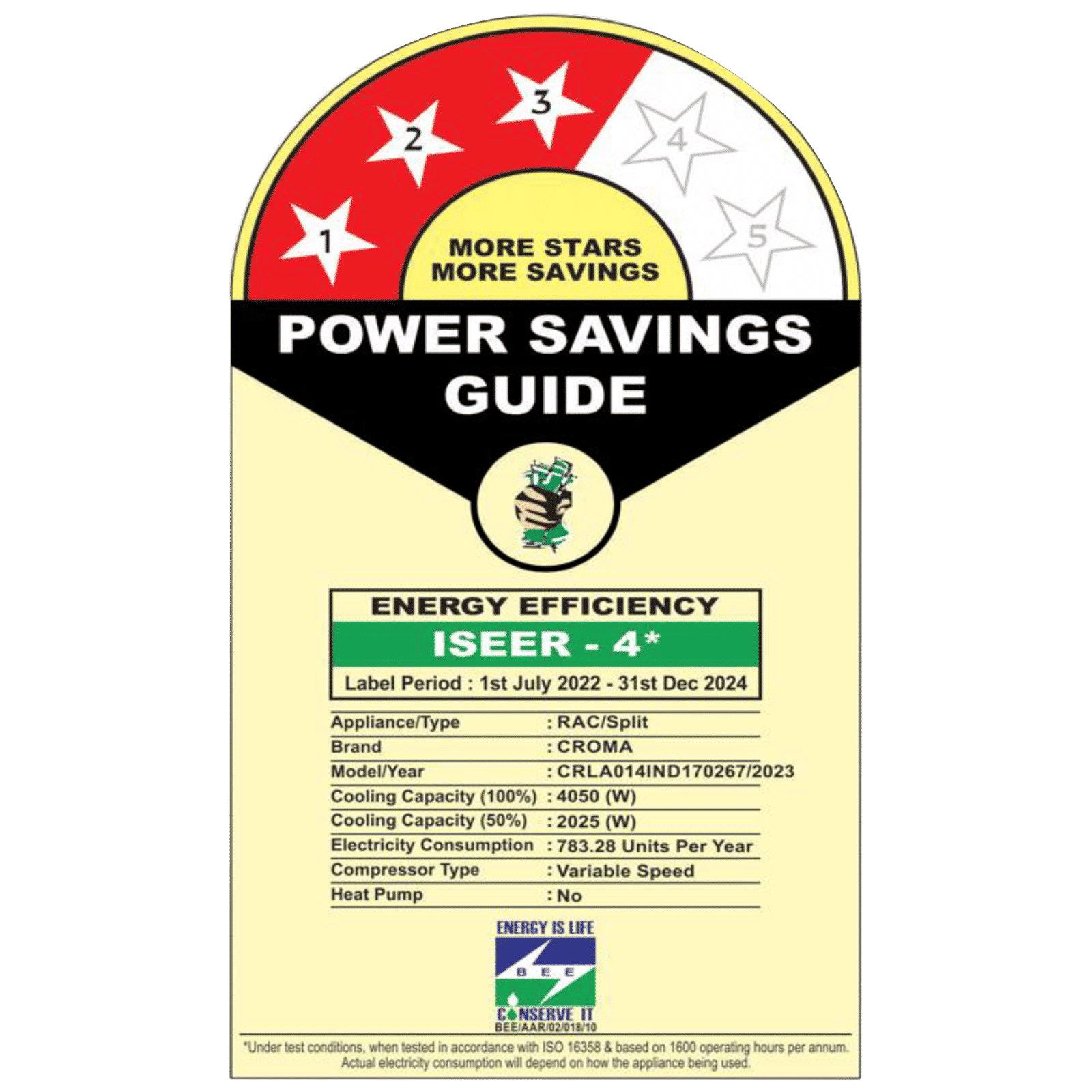 Croma 5 in 1 Convertible 1.2 Ton 3 Star Inverter Split AC with Dust Filter (Copper Condenser, CRLA014IND170267) Croma 5 in 1 Convertible 1.2 Ton 3 Star Inverter Split AC with Dust Filter (Copper Condenser, CRLA014IND170267)_14