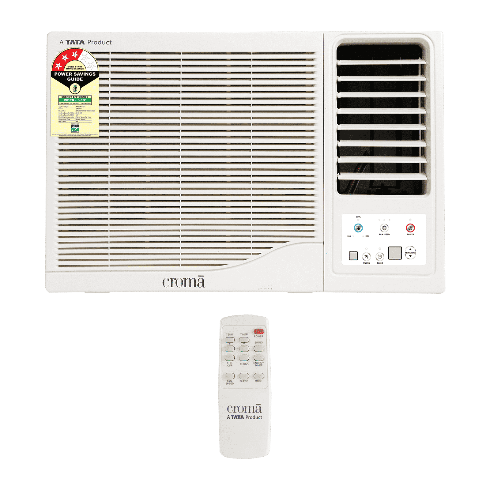 Croma 1 Ton 3 Star Fixed Speed Window AC (Copper Condenser, Dust Filter, CRLA012WAD193305)_19