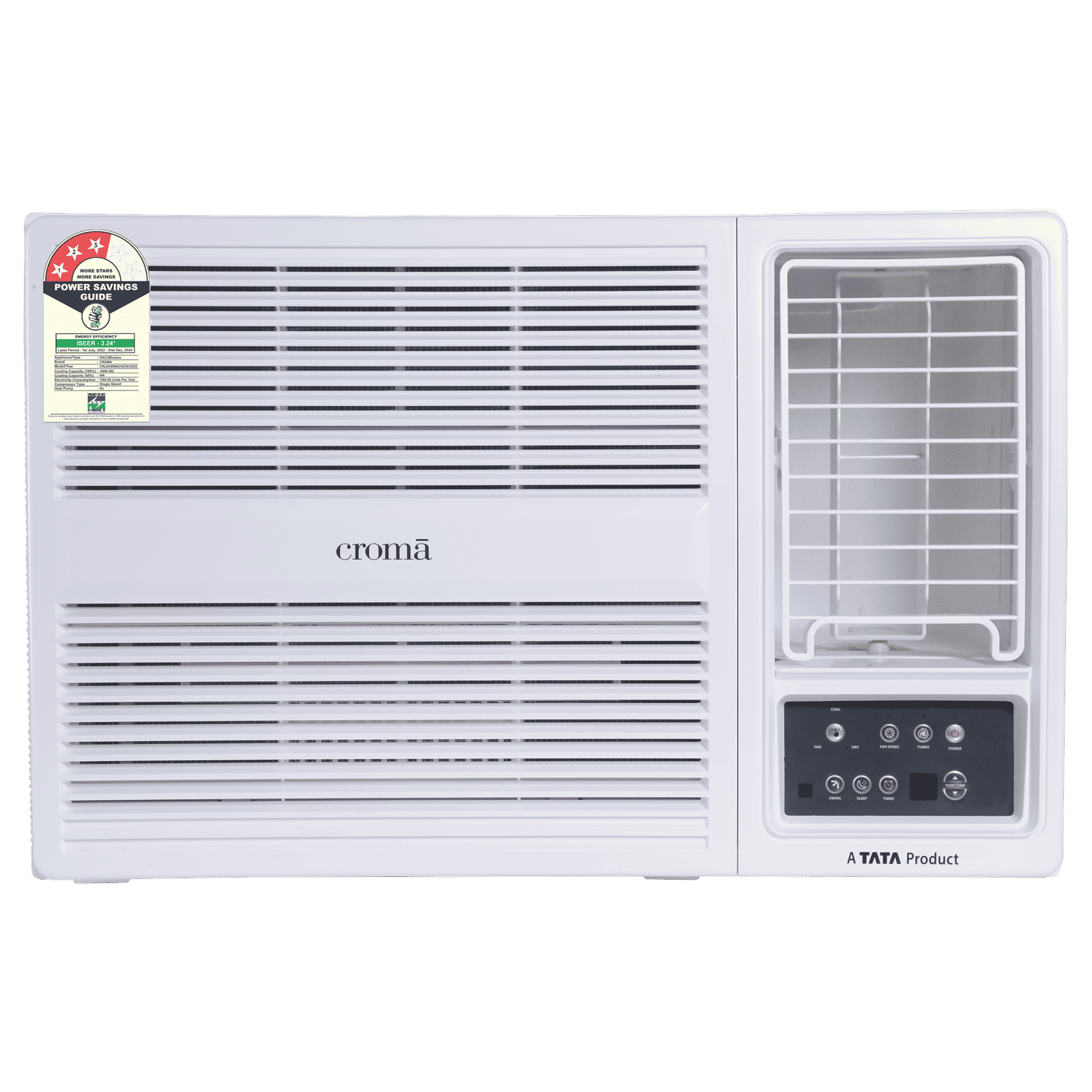 Croma 1.5 Ton 3 Star Fixed Speed Window AC (Copper Condenser, Dust Filter, CRLA018WAD193306) Croma 1.5 Ton 3 Star Fixed Speed Window AC (Copper Condenser, Dust Filter, CRLA018WAD193306)_1