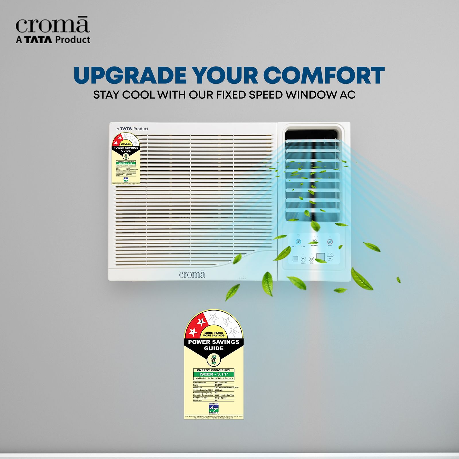 Croma 1.5 Ton 2 Star Fixed Speed Window AC (Copper Condenser, Dust Filter, CRLA018WAD193306)_15