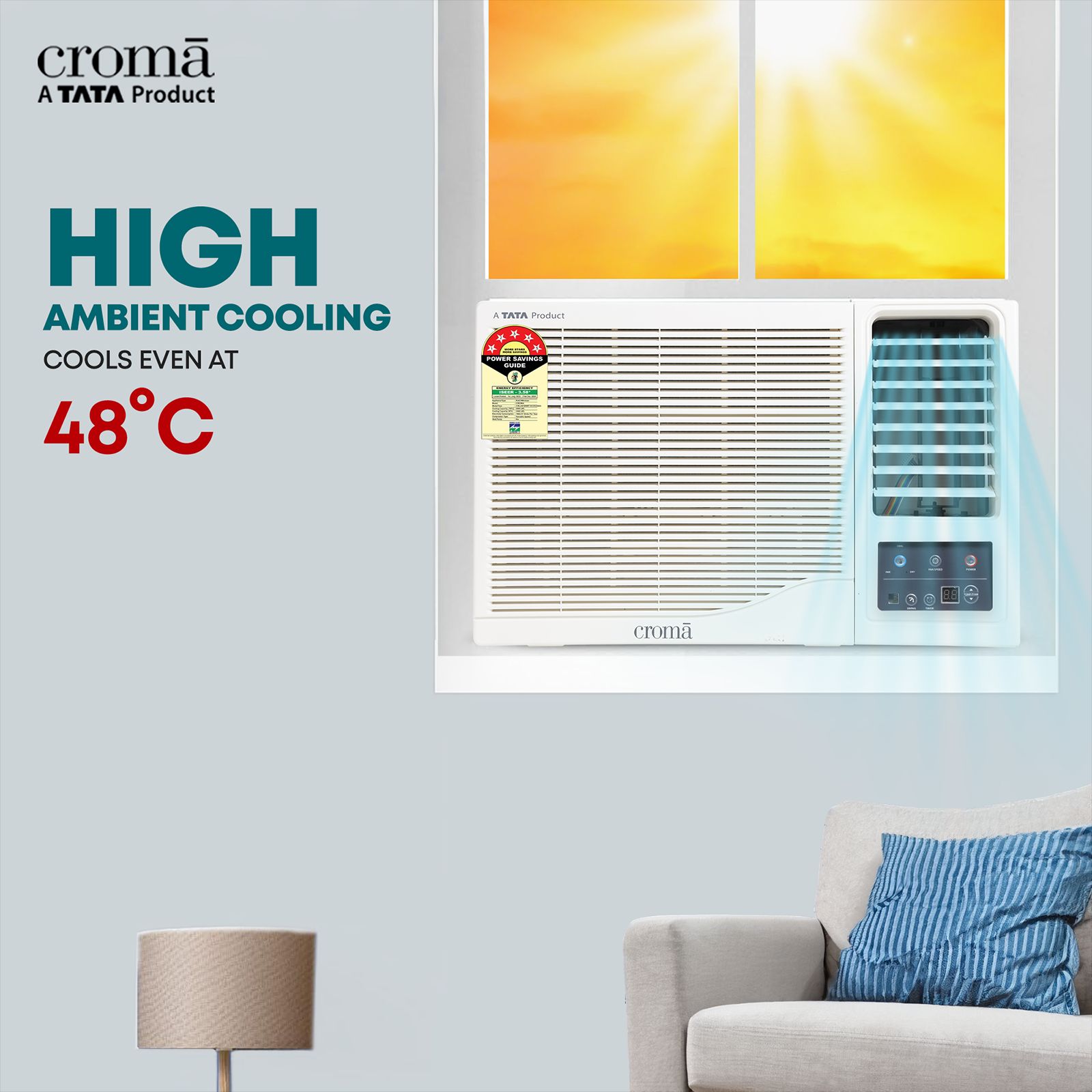 Croma 1.5 Ton 5 Star Inverter Window AC (Copper Condenser, Dust Filter, CRLA018WIF193353) Croma 1.5 Ton 5 Star Inverter Window AC (Copper Condenser, Dust Filter, CRLA018WIF193353)_10