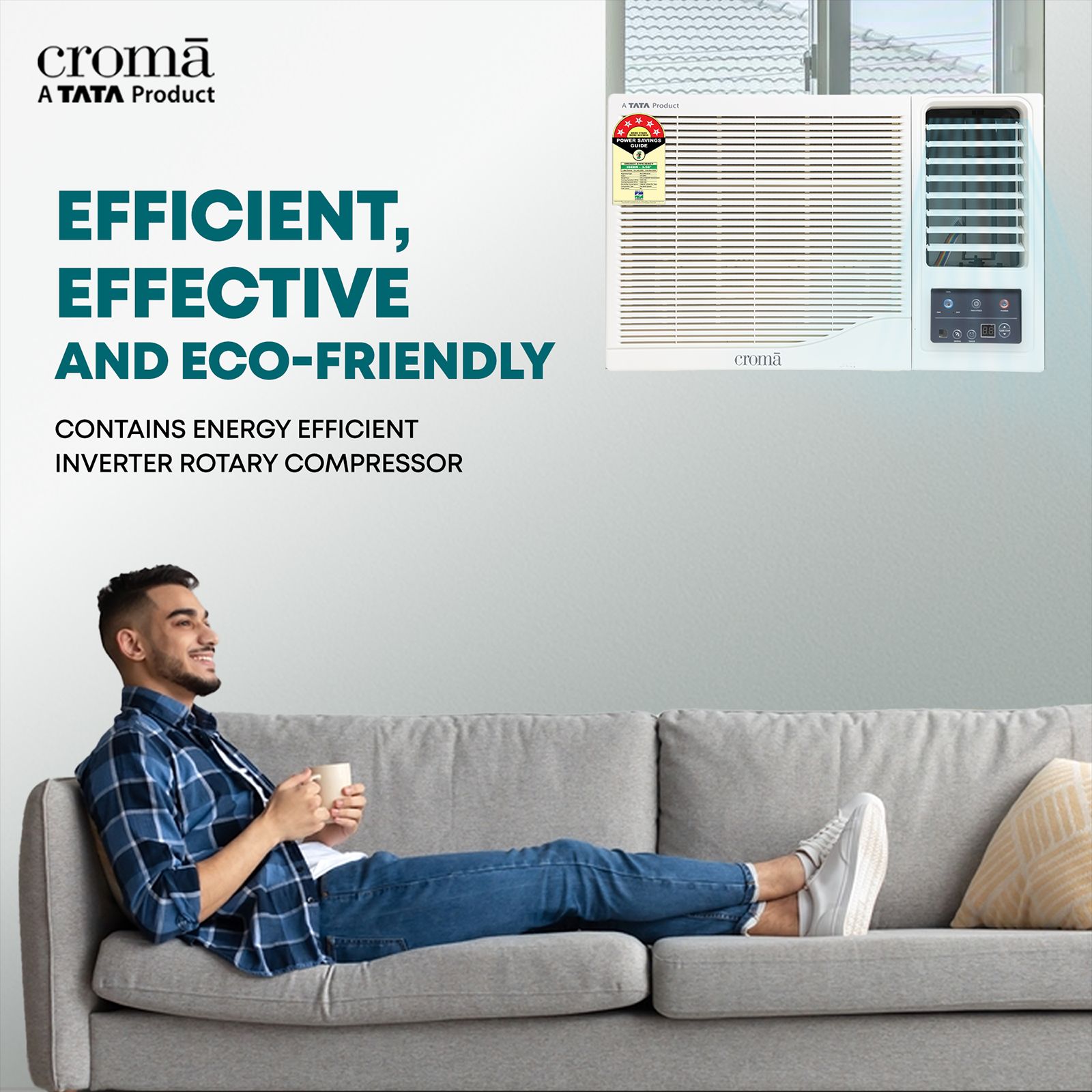 Croma 1.5 Ton 5 Star Inverter Window AC (Copper Condenser, Dust Filter, CRLA018WIF193353) Croma 1.5 Ton 5 Star Inverter Window AC (Copper Condenser, Dust Filter, CRLA018WIF193353)_11