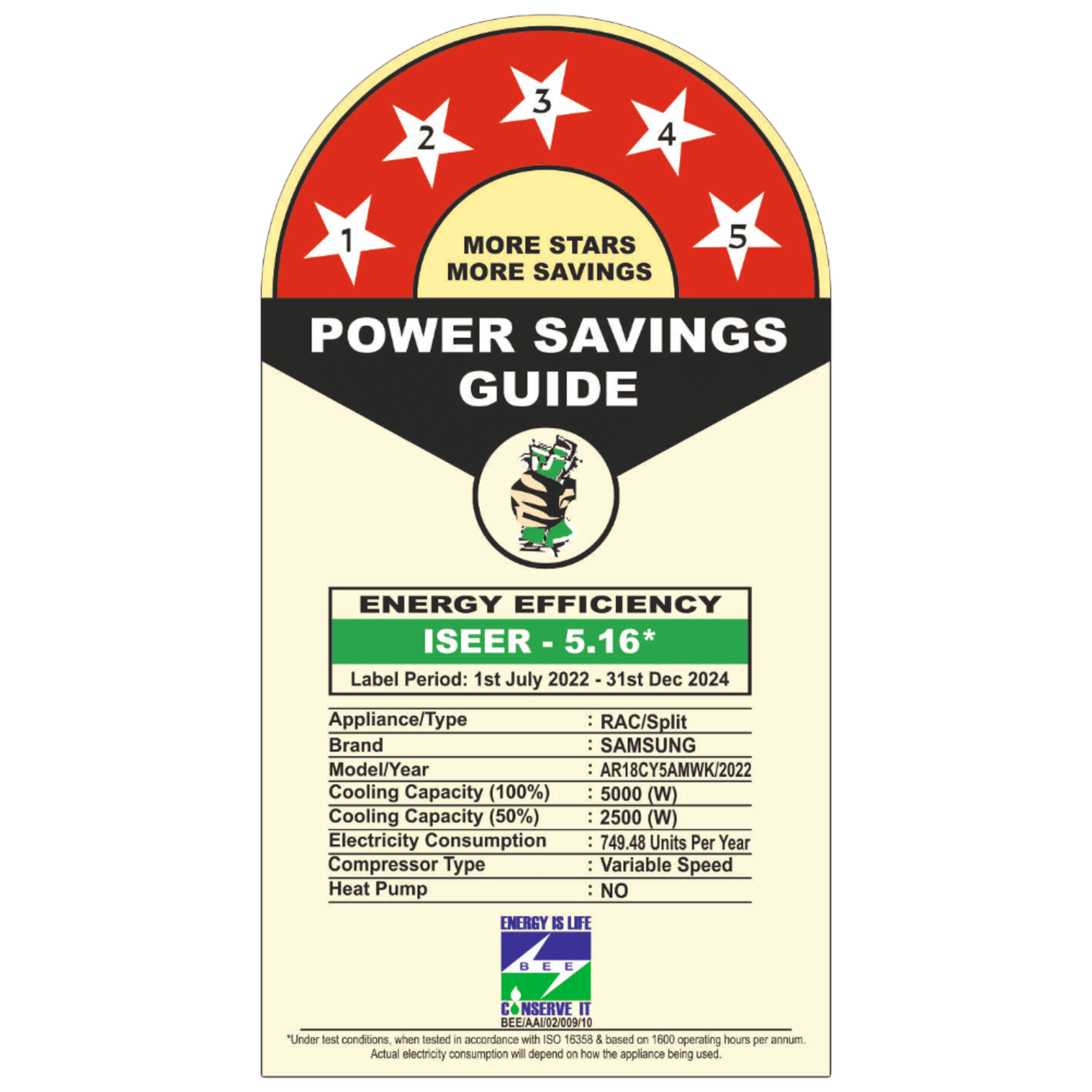 SAMSUNG CY 4 in 1 Convertible 1.5 Ton 5 Star Inverter Split Smart AC with AI Auto Cooling (Copper Condenser, AR18CY5AMWKNNA)_3