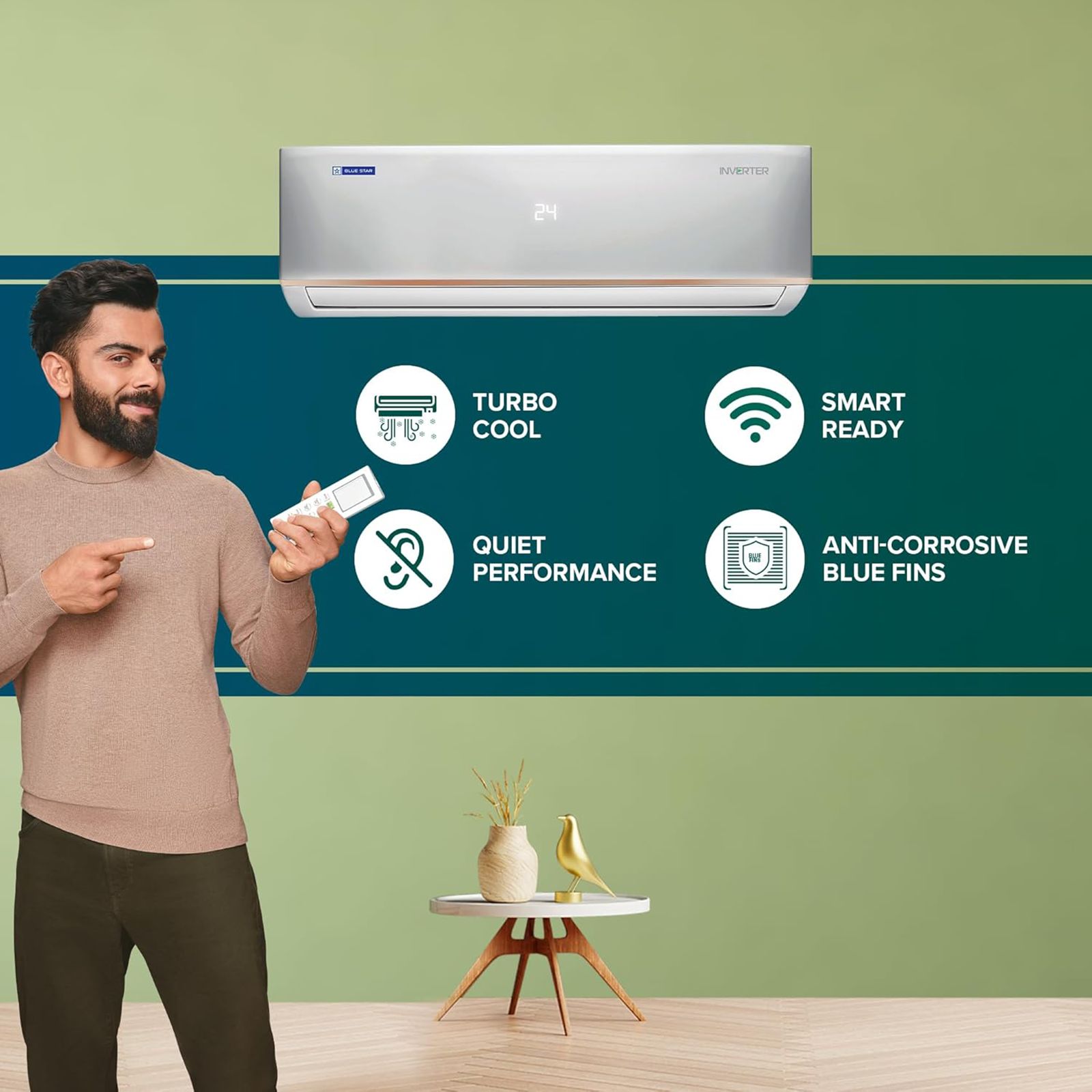 Blue Star D Series 5 in 1 Convertible 1.5 Ton 3 Star Hot & Cold Split AC with Nano BluProtect Technology (Copper Condenser, IC318DNUHC) Blue Star D Series 5 in 1 Convertible 1.5 Ton 3 Star Hot & Cold Split AC with Nano BluProtect Technology (Copper Condenser, IC318DNUHC)_13