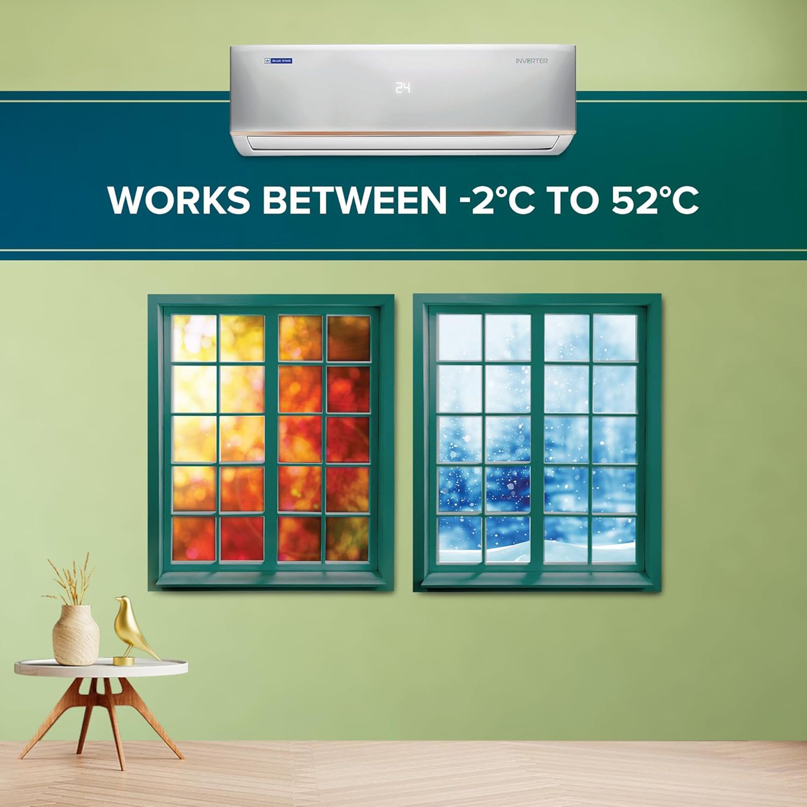 Blue Star D Series 5 in 1 Convertible 1.5 Ton 3 Star Hot & Cold Split AC with Nano BluProtect Technology (Copper Condenser, IC318DNUHC) Blue Star D Series 5 in 1 Convertible 1.5 Ton 3 Star Hot & Cold Split AC with Nano BluProtect Technology (Copper Condenser, IC318DNUHC)_15