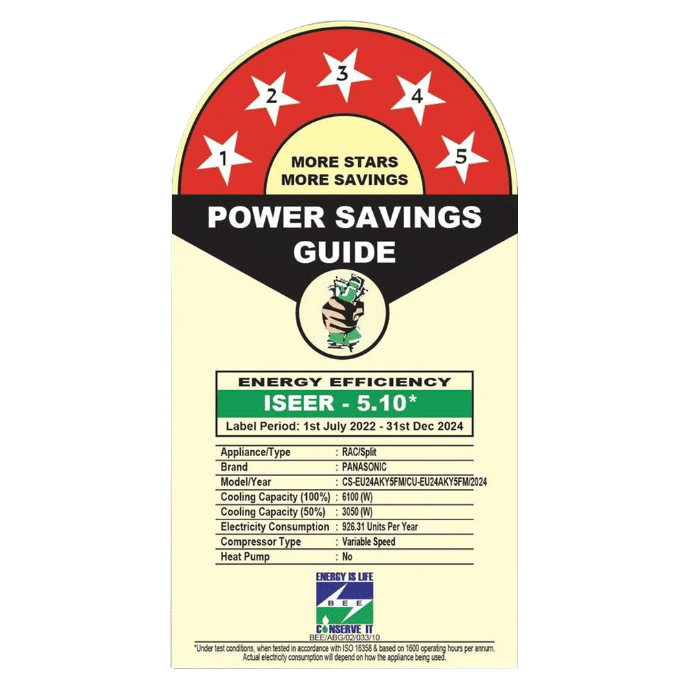 Panasonic EU 7 in 1 Convertible 2 Ton 5 Star Inverter Split Smart AC with AI Mode (Copper Condenser, CS/CU-EU24AKY5FM)_3