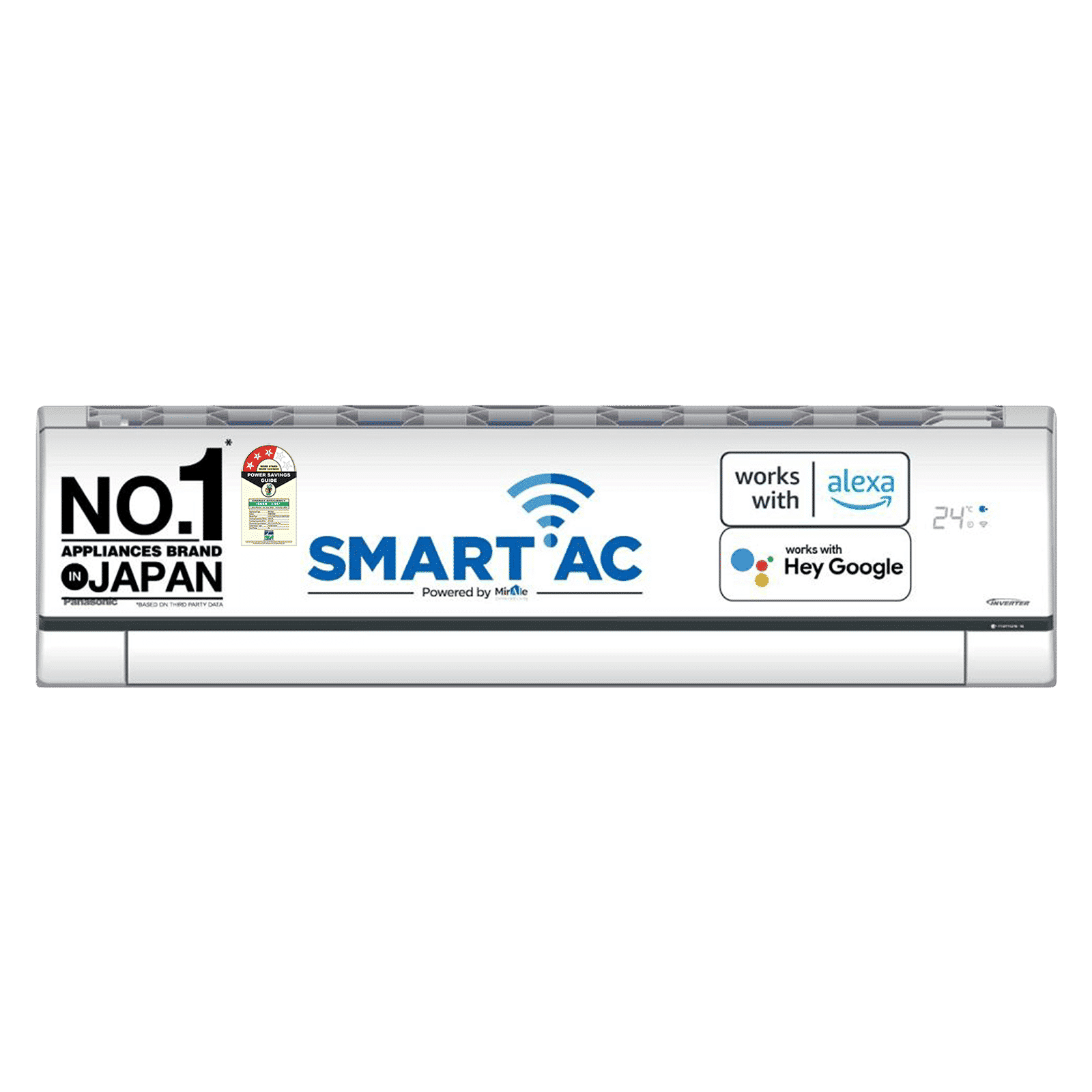 Panasonic AU 7 in 1 Convertible 1 Ton 3 Star Inverter Split Smart AC with Voice Assistant ( Copper Condenser, CS/CU-AU12AKYF)_1