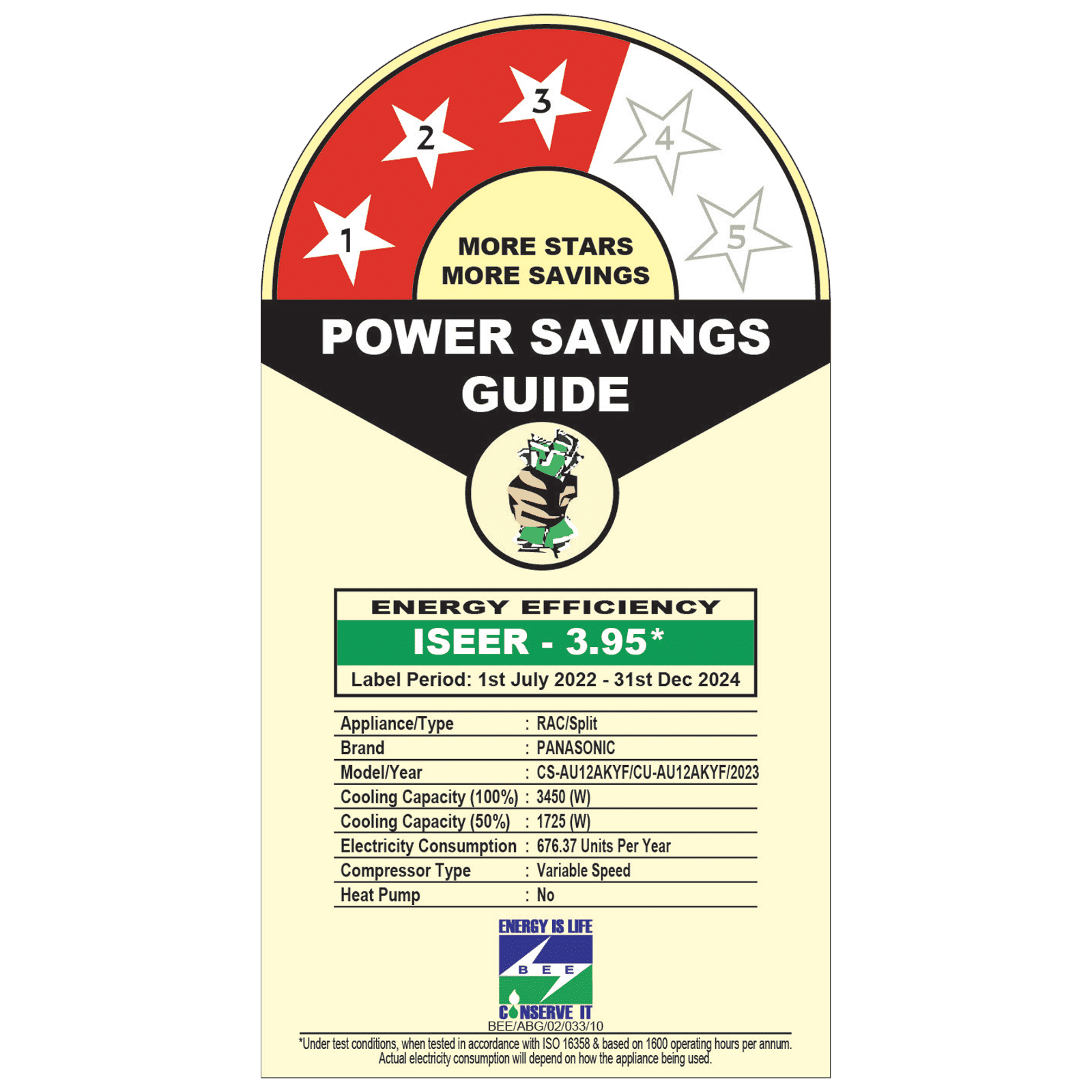 Panasonic AU 7 in 1 Convertible 1 Ton 3 Star Inverter Split Smart AC with Voice Assistant ( Copper Condenser, CS/CU-AU12AKYF)_3