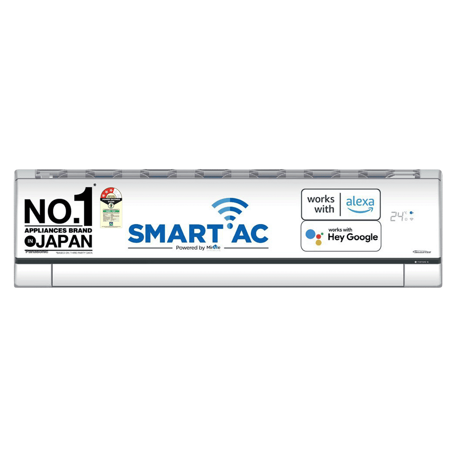 Panasonic AU 7 in 1 Convertible 2 Ton 3 Star Inverter Split Smart AC with Voice Assistant ( Copper Condenser, CS/CU-AU24AKYF)_1