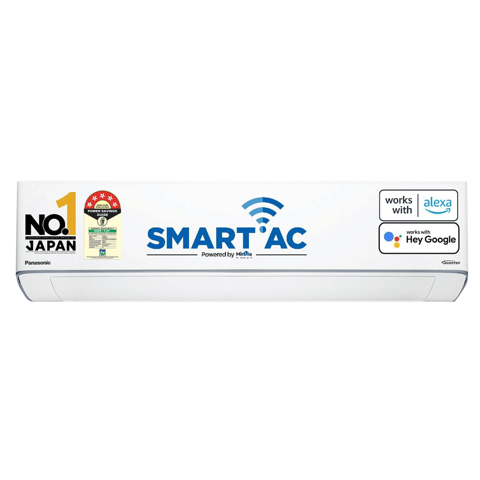 Panasonic VU 7 in 1 Convertible 1.5 Ton 5 Star Inverter Split Smart AC with Voice Assistant (Copper Condenser, CS/CU-VU18AKYF)_1