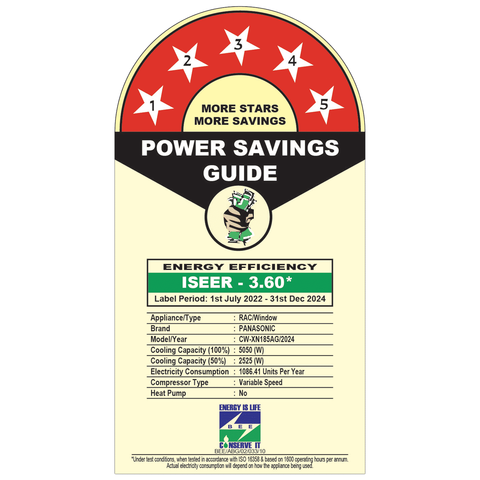 Panasonic XN 1.5 Ton 5 Star Inverter Window AC (Copper Condenser, PM 0.1 Filter, CW-XN185AG) Panasonic XN 1.5 Ton 5 Star Inverter Window AC (Copper Condenser, PM 0.1 Filter, CW-XN185AG)_3