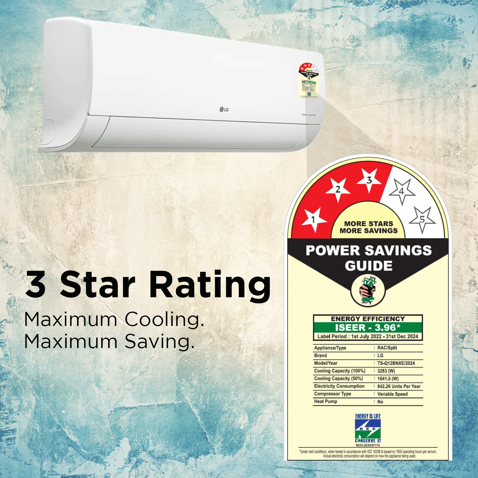 LG TS 6 in 1 Convertible 1 Ton 3 Star Dual Inverter Split AC with AI Technology (Copper Condenser, TS-Q12BNXE.AMLG)_5