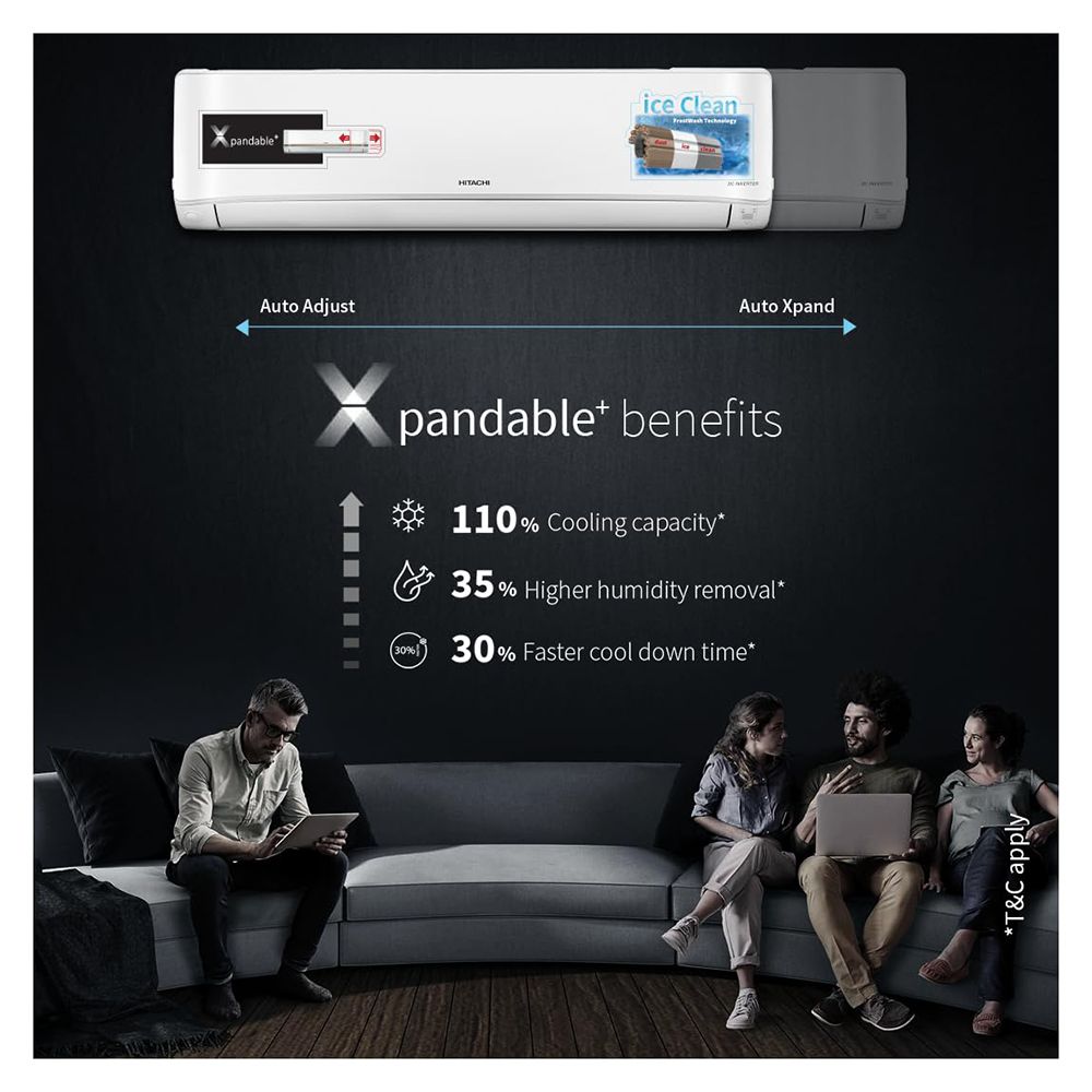HITACHI iKasu 5400FXL 1.5 Ton 5 Star Inverter Split AC (Copper Condenser, Superfine Mesh Filter, RAS.G518PCBIBF) HITACHI iKasu 5400FXL 1.5 Ton 5 Star Inverter Split AC (Copper Condenser, Superfine Mesh Filter, RAS.G518PCBIBF)_8