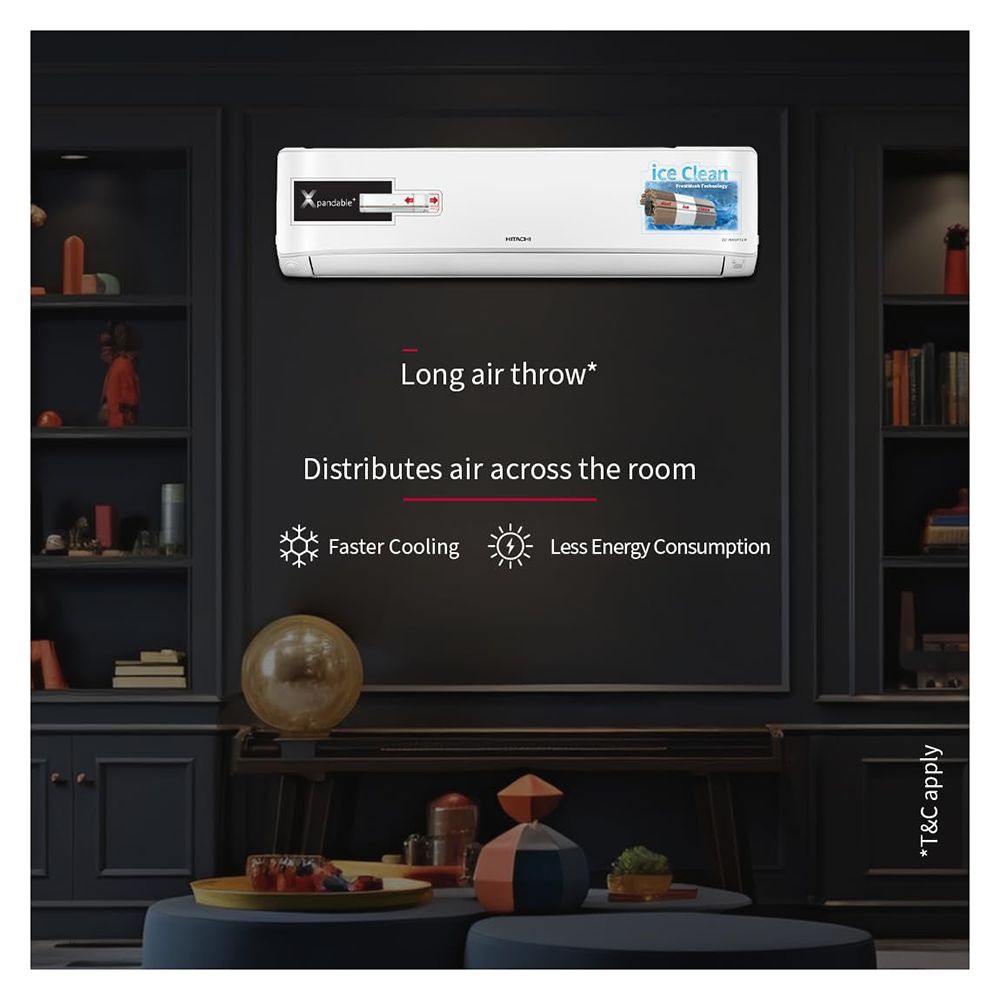 HITACHI iKasu 5400FXL 1.5 Ton 5 Star Inverter Split AC (Copper Condenser, Superfine Mesh Filter, RAS.G518PCBIBF) HITACHI iKasu 5400FXL 1.5 Ton 5 Star Inverter Split AC (Copper Condenser, Superfine Mesh Filter, RAS.G518PCBIBF)_9