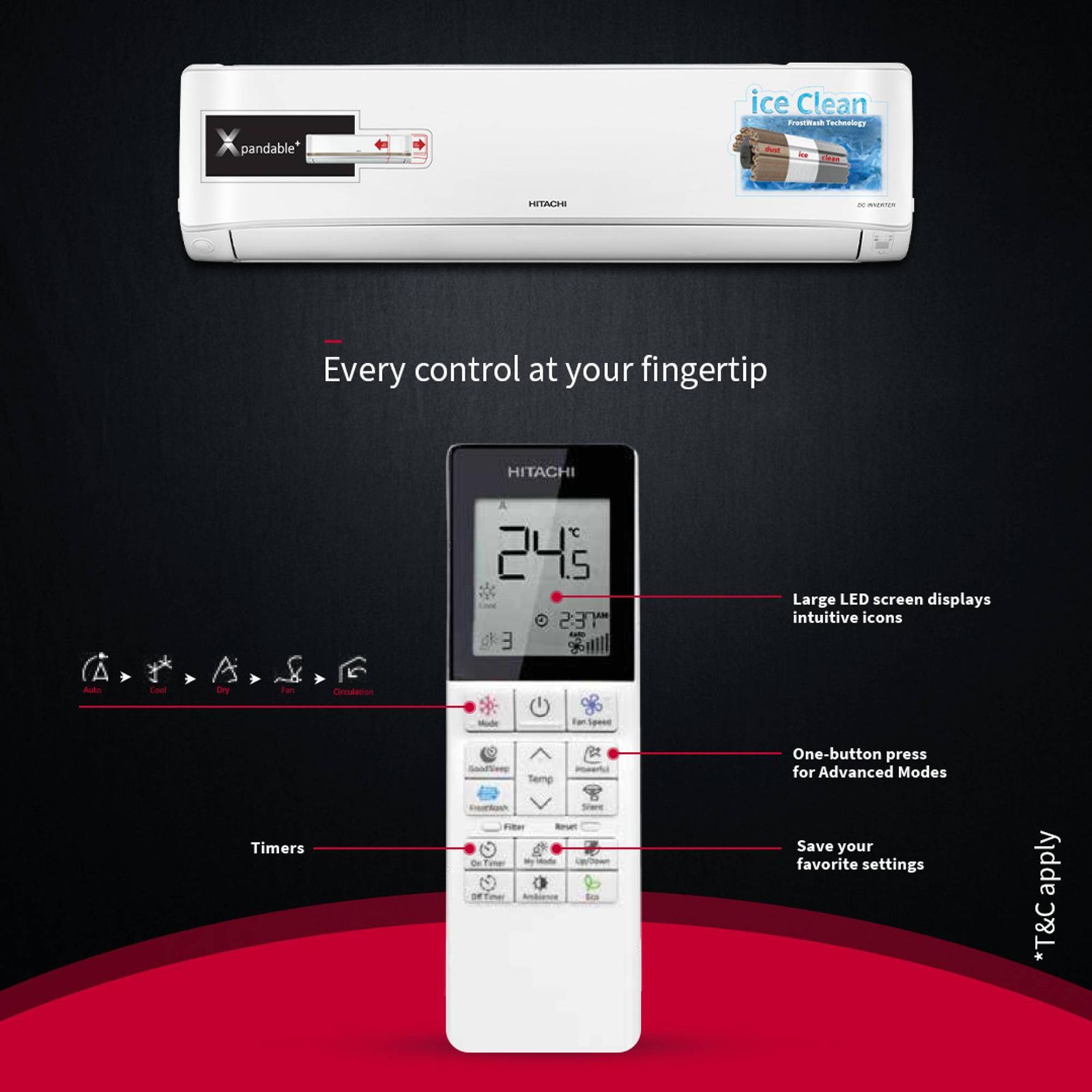 HITACHI iKasu 3400FXL 1.5 Ton 3 Star Inverter Split AC (Copper Condenser, Superfine Mesh Filter, RAS.G318PCBIBF)_12