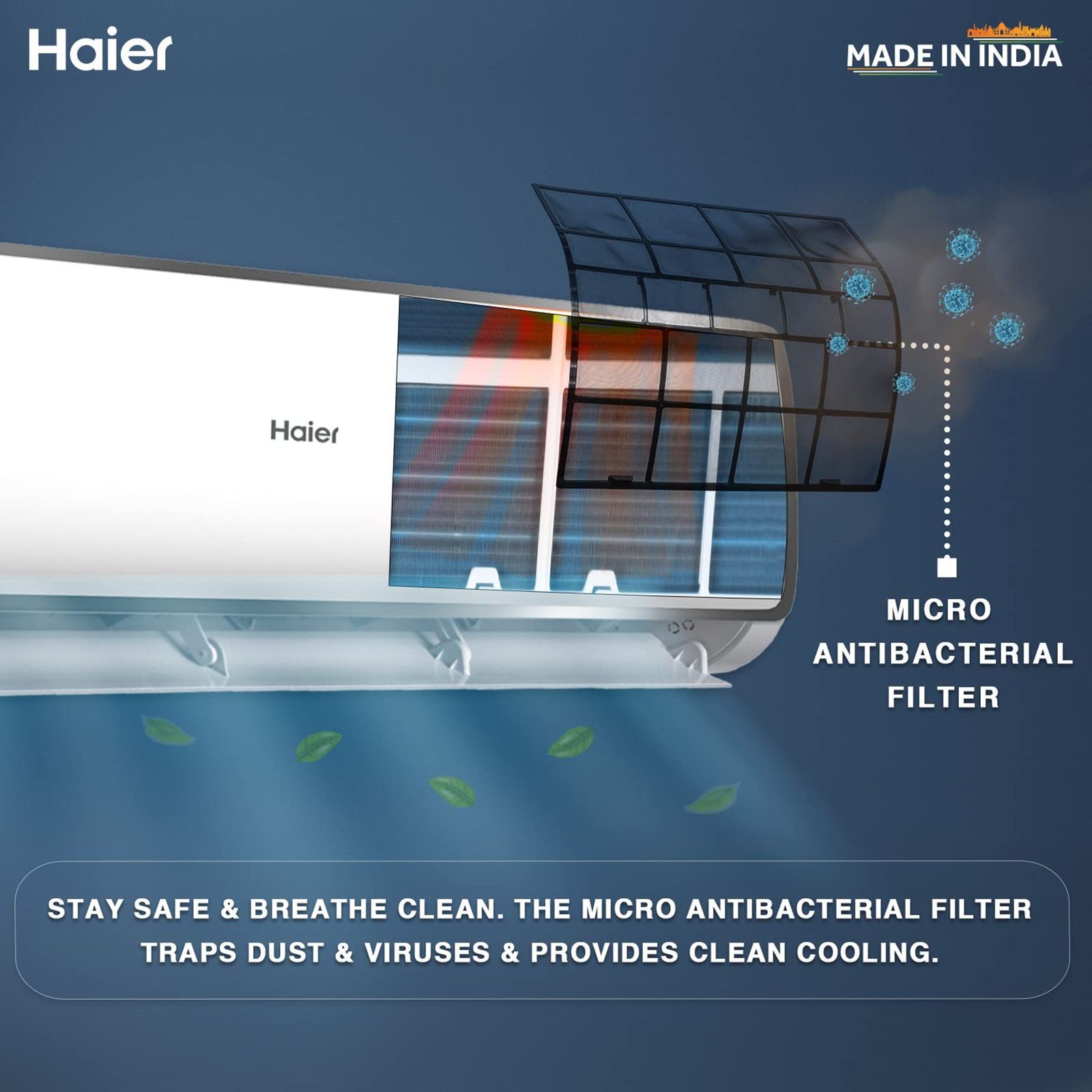 Haier Turbocool 1.6 Ton 3 Star Fixed Speed Split AC (Copper Condenser, Anti Dust Filter, HSU19T-TXS3BE-FS) Haier Turbocool 1.6 Ton 3 Star Fixed Speed Split AC (Copper Condenser, Anti Dust Filter, HSU19T-TXS3BE-FS)_14