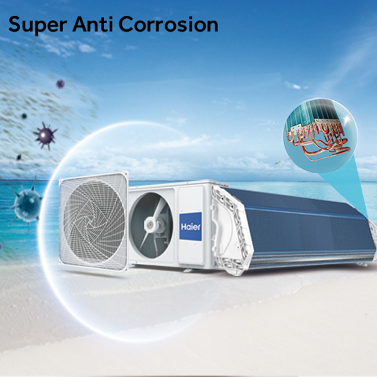 Haier Turbocool 1 Ton 3 Star Fixed Speed Split AC (Copper Condenser, Antibacterial Filter, HSU13T-TQS3BE-FS)_11