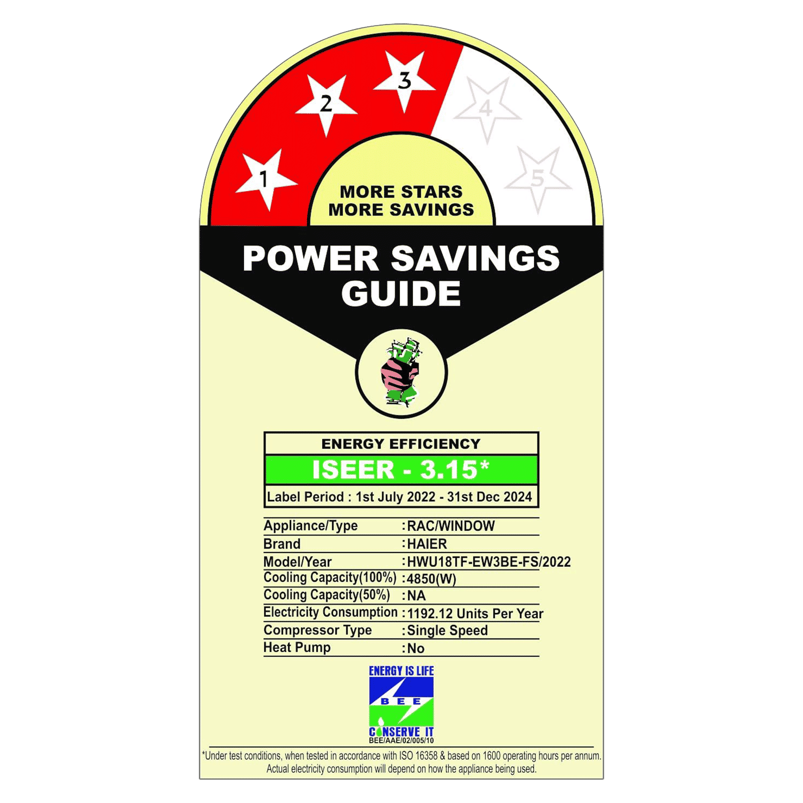 Haier 1.5 Ton 3 Star Fixed Speed Window AC (Copper Condenser, Anti Bacterial Filter, HWU18TF-EW3BE-FS)_3