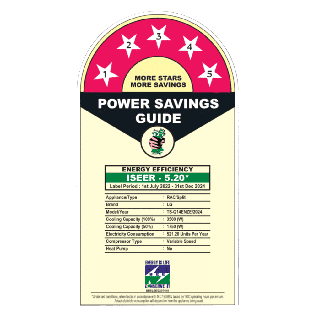 LG TS 6 in 1 Convertible 1 Ton 5 Star Dual Inverter Split AC with AI Technology (Copper Condenser, TS-Q14ENZE) LG TS 6 in 1 Convertible 1 Ton 5 Star Dual Inverter Split AC with AI Technology (Copper Condenser, TS-Q14ENZE)_3