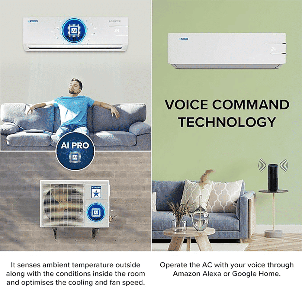 Blue Star Y Series 5 in 1 Convertible 1 Ton 5 Star Inverter Split AC with Turbo Cool ( Copper Condenser, IC512YNUR) Blue Star Y Series 5 in 1 Convertible 1 Ton 5 Star Inverter Split AC with Turbo Cool ( Copper Condenser, IC512YNUR)_16