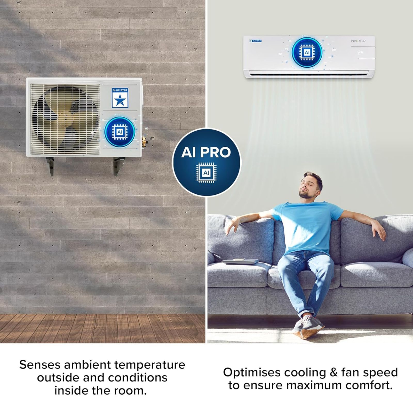 Blue Star Y Series 5 in 1 Convertible 1.5 Ton 5 Star Inverter Split AC with Turbo Cool (Copper Condenser, IC518YNUR) Blue Star Y Series 5 in 1 Convertible 1.5 Ton 5 Star Inverter Split AC with Turbo Cool (Copper Condenser, IC518YNUR)_13