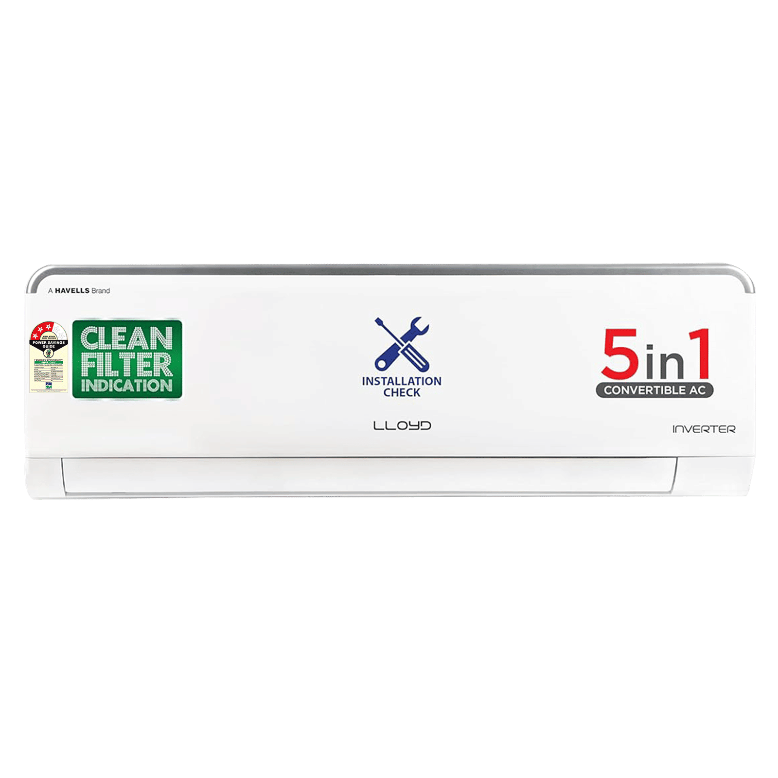 LLOYD Element Series 5 in 1 Convertible 0.8 Ton 3 Star Inverter Split AC with PM 2.5 Filter ( Copper Condenser, GLS09I3FOSEV) LLOYD Element Series 5 in 1 Convertible 0.8 Ton 3 Star Inverter Split AC with PM 2.5 Filter ( Copper Condenser, GLS09I3FOSEV)_1