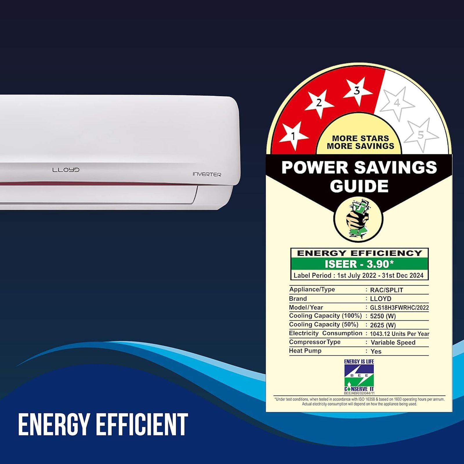 LLOYD Arctic 5 in 1 Convertible 1.5 Ton 3 Star Hot and Cold Inverter Split AC with Anti Viral Dust Filter (Copper Condenser, GLS18H3FWRHP)_8