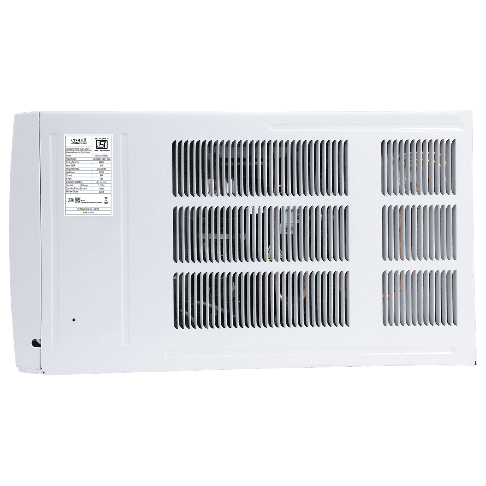 Croma 1.5 Ton 3 Star Fixed Speed Window AC (Copper Condenser, Dust Filter, CRLA018WAD199403)_9